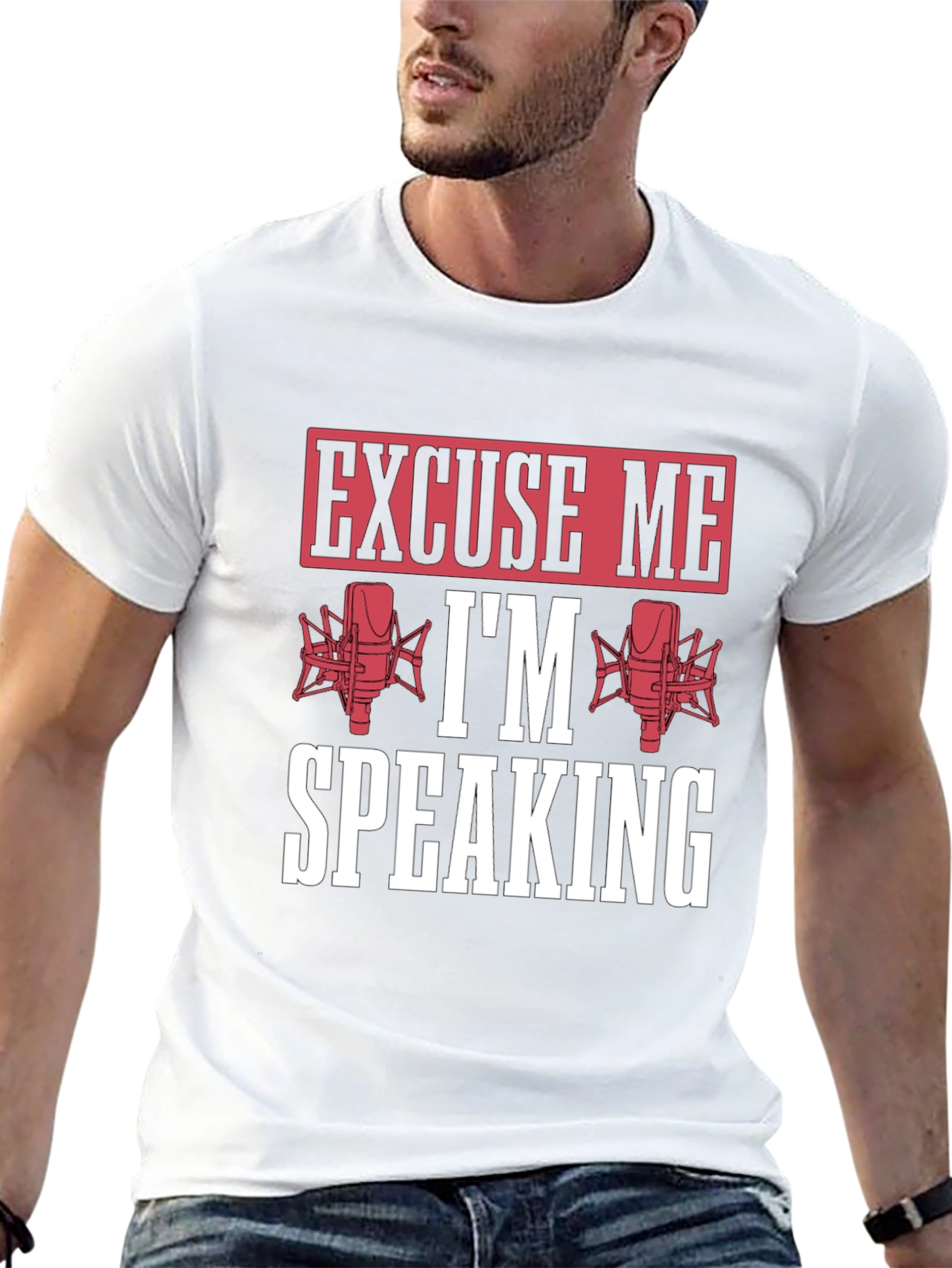 Black Excuse Me I'm Speaking Graphic T-Shirt view 13