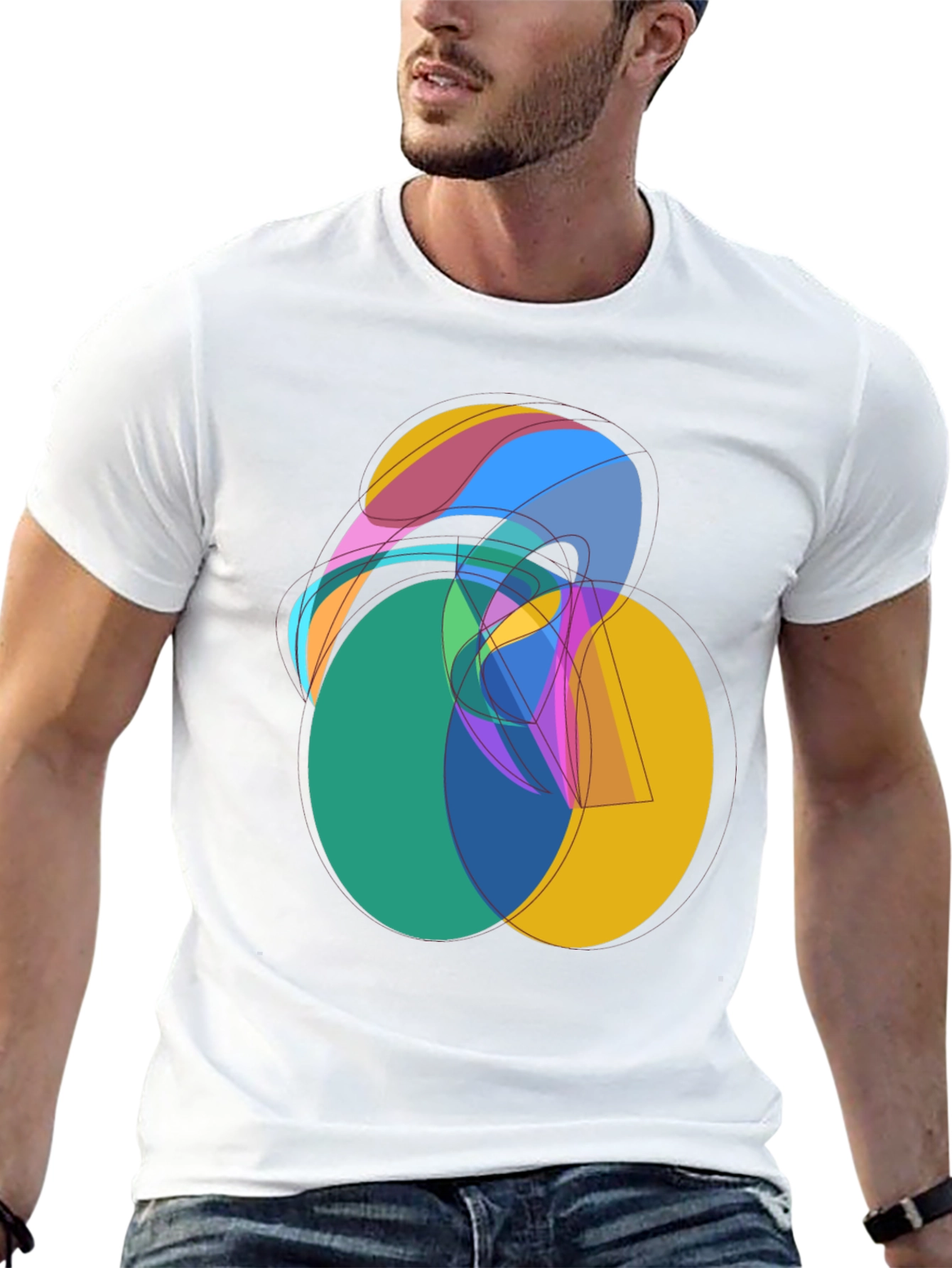 Abstract Graphic Tee - Modern Art Shirt - 13