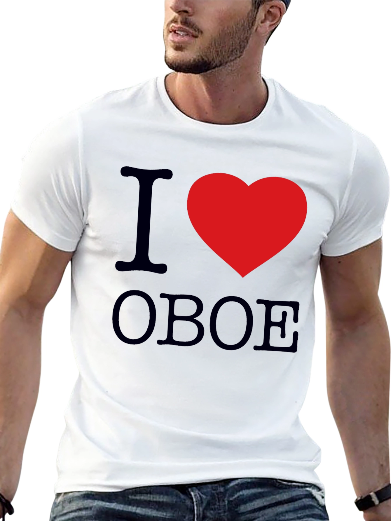 Black I Heart Oboe Black T-Shirt view 13