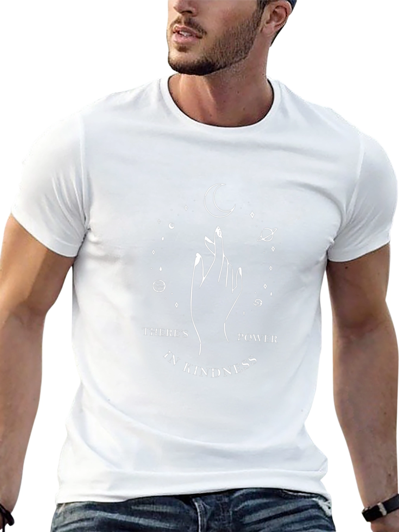 Kindness Power Graphic T-Shirt - Black, Unisex - 13