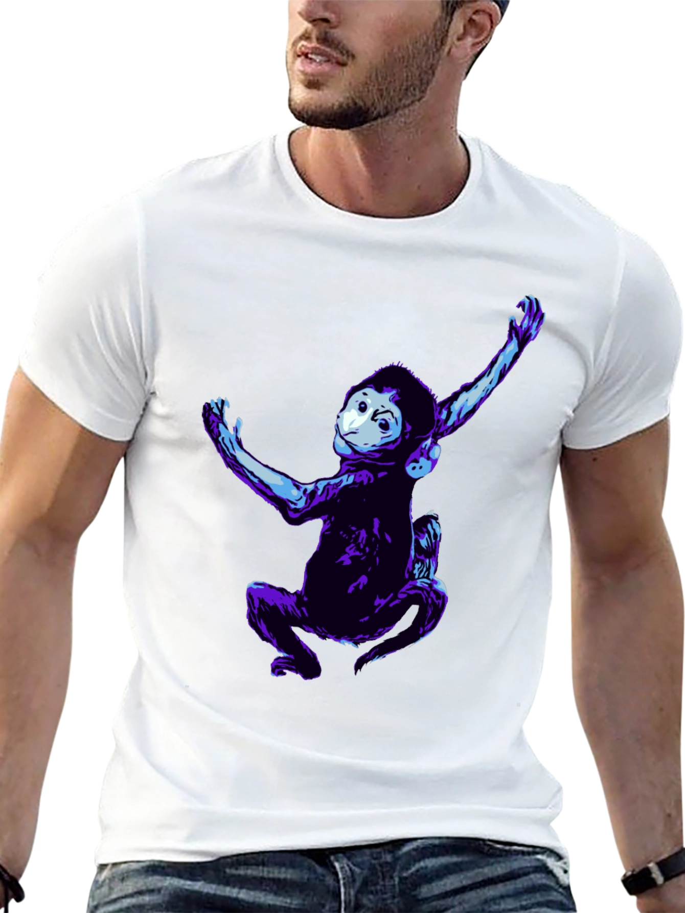 Black Monkey Graphic T-Shirt - Unique & Fun view 13