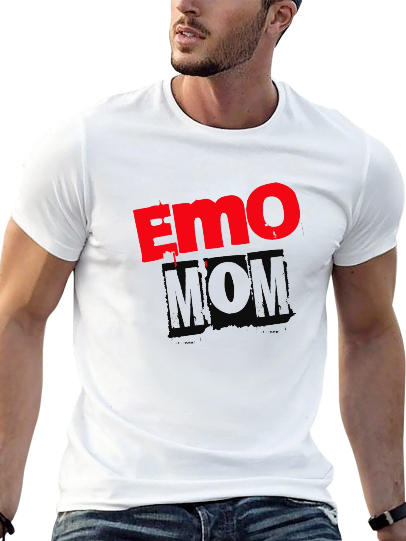 Black Emo Mom Black Graphic T-Shirt view 13