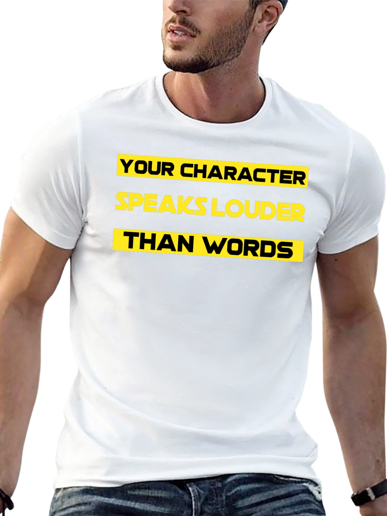 Black Character Speaks Louder T-Shirt view 13