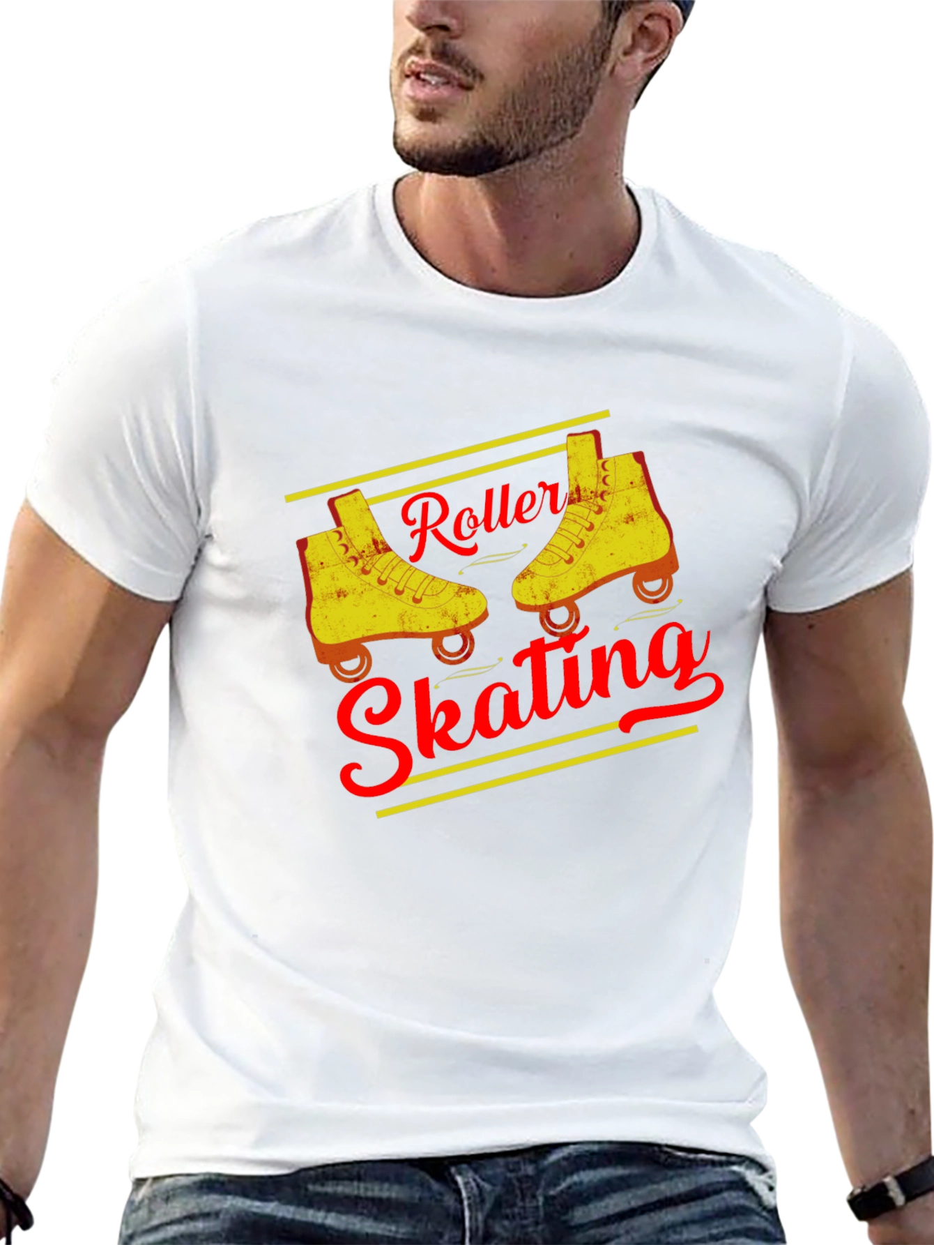 Black Vintage Roller Skating T-Shirt view 13