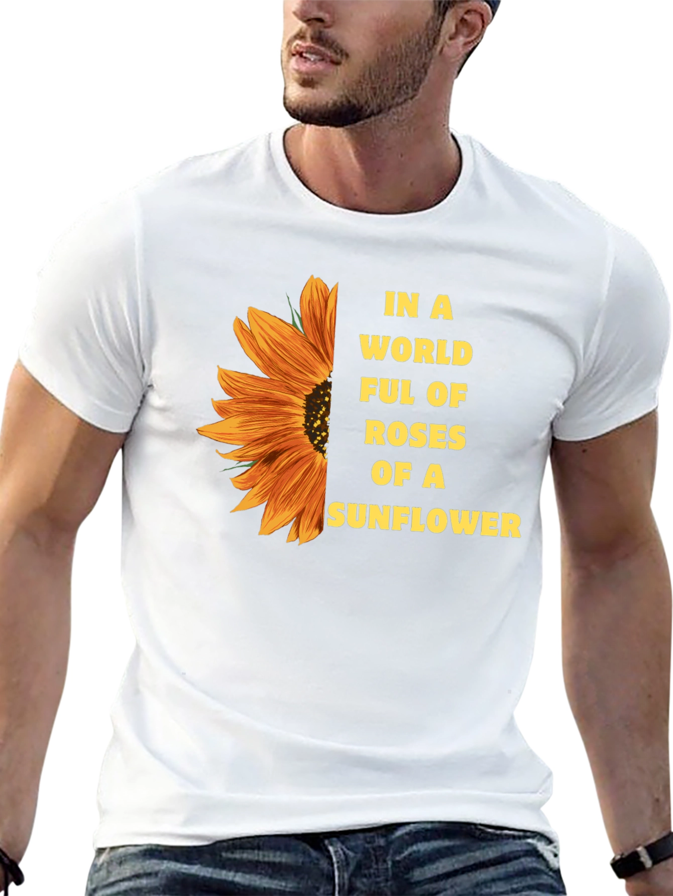Black Sunflower T-Shirt - Be a Sunflower view 13