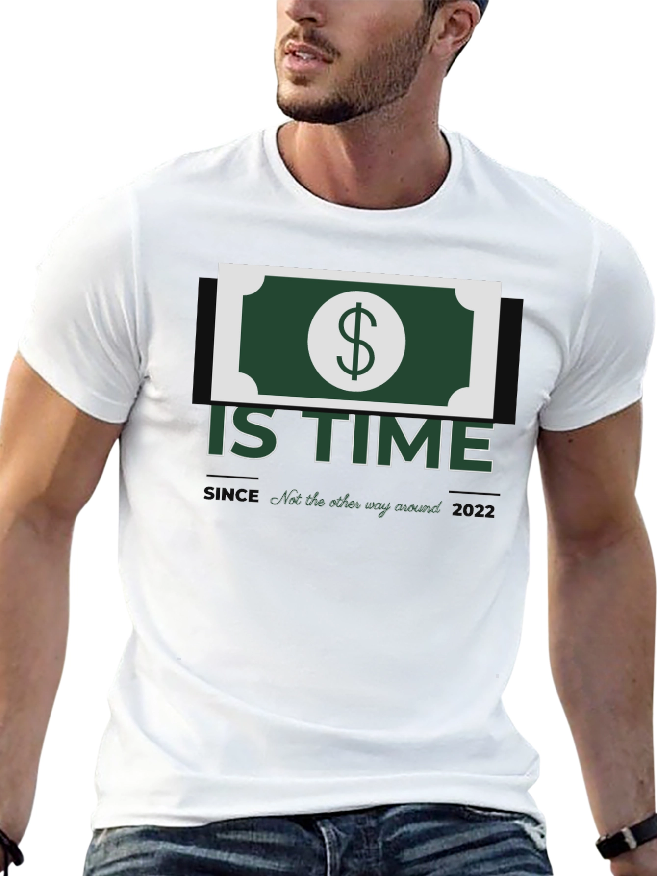 Black Money is Time Graphic Tee - Soft & Stylish view 13