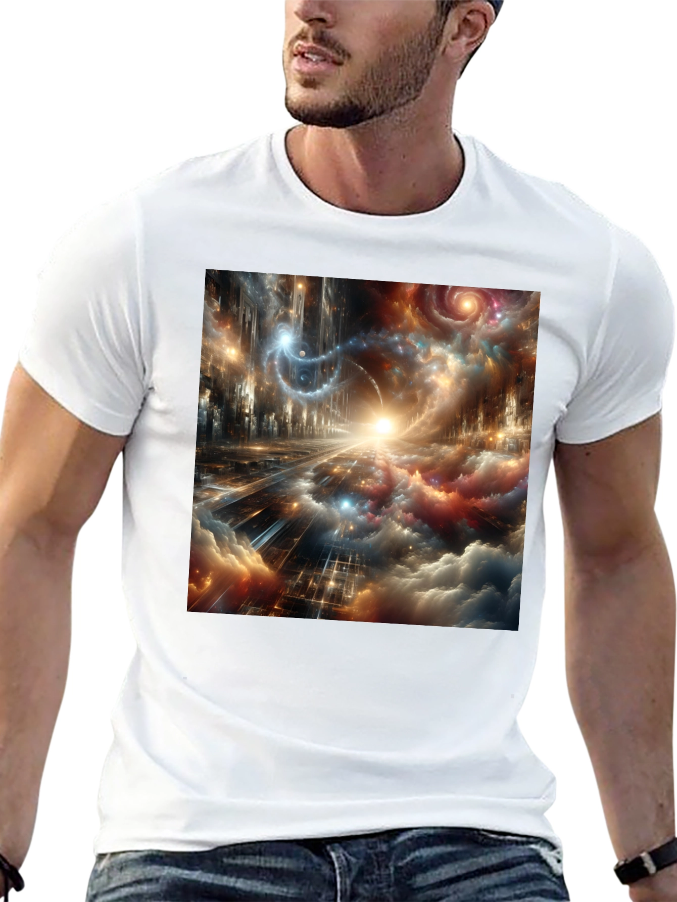 Black Nebula Dreamscape Graphic Tee view 13