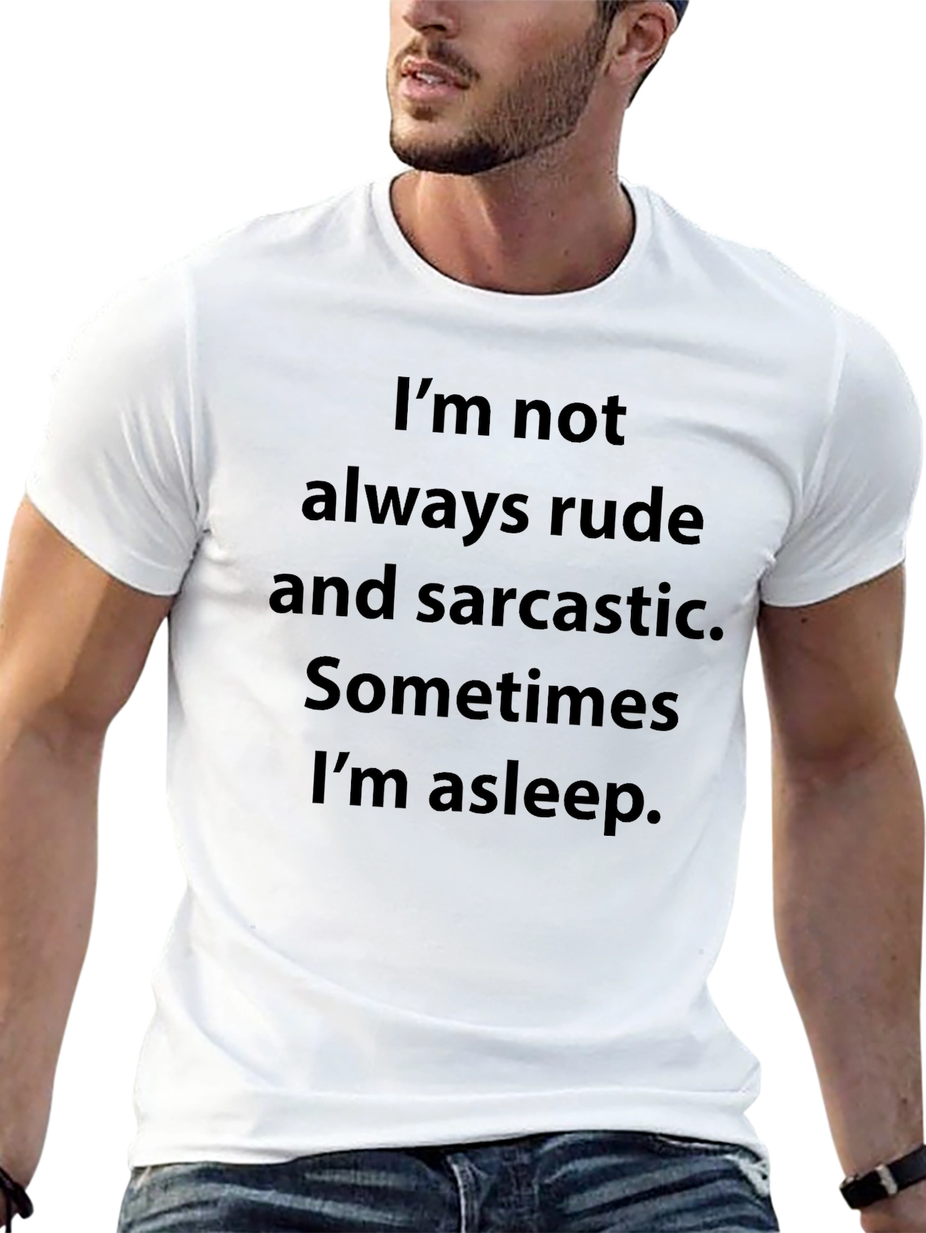 Black Funny Sarcastic Humor T-Shirt - I'm Not Always Rude view 13