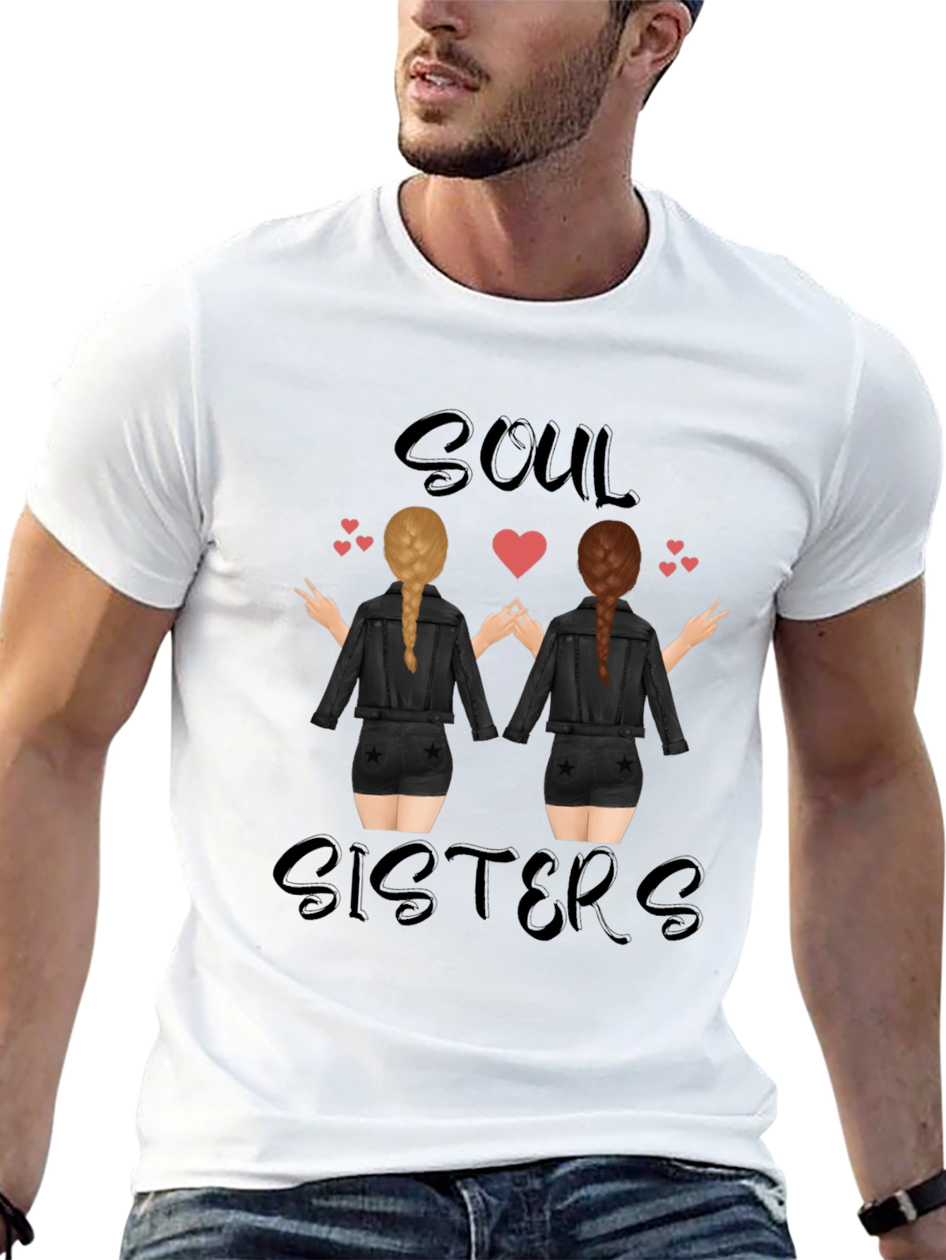 Black Soul Sisters Graphic Tee - Stylish Unisex Shirt view 13