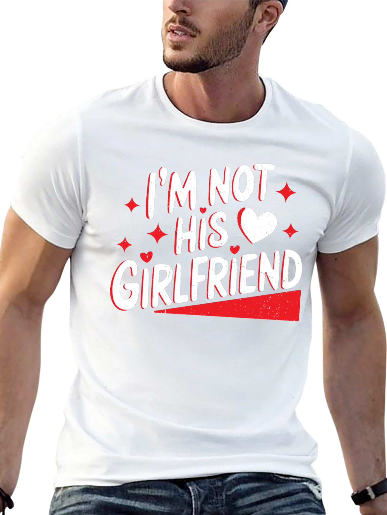 Black I'm Not His Girlfriend T-Shirt view 13