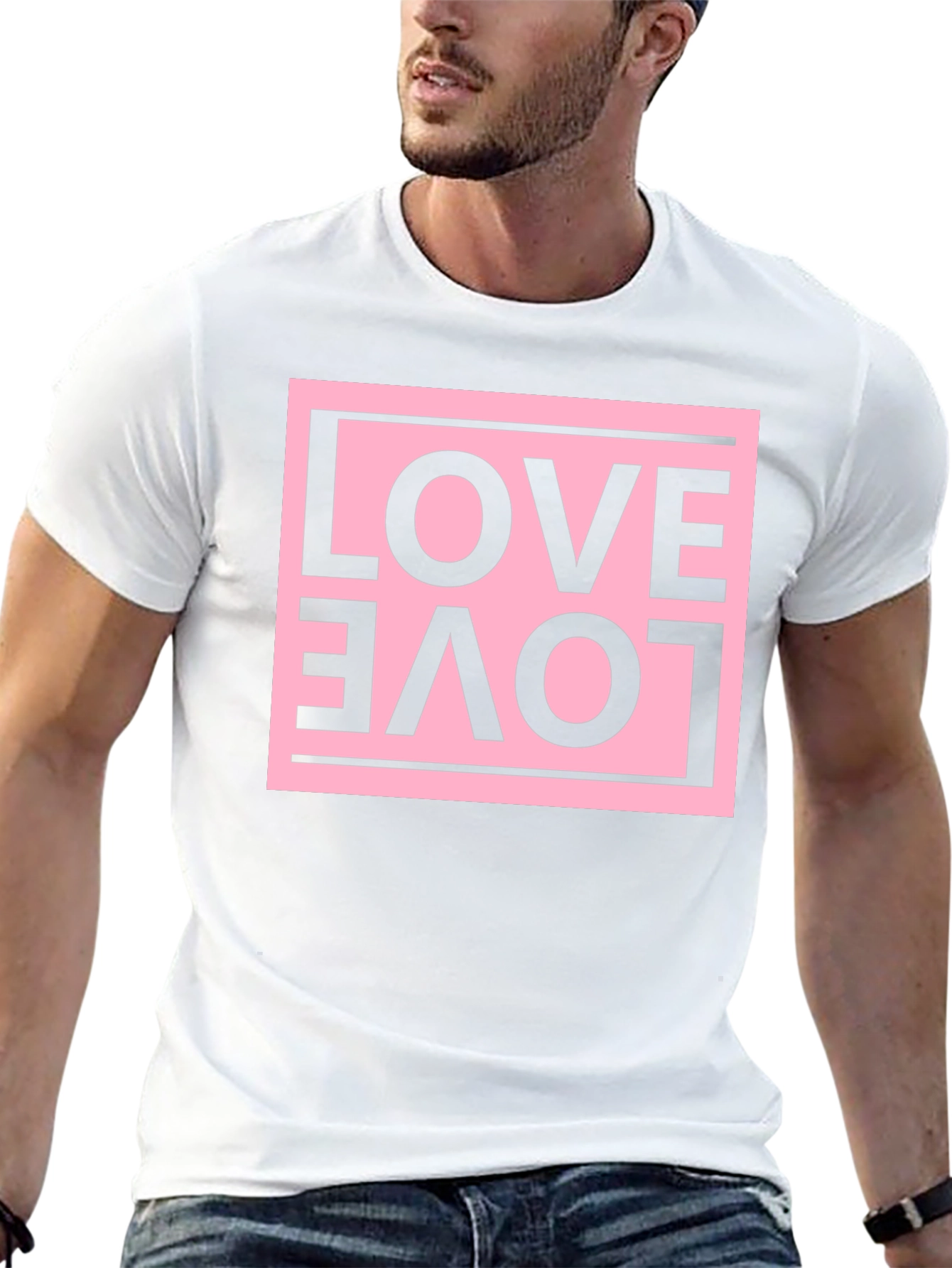 Black Love Graphic Tee - Upside Down Design view 13