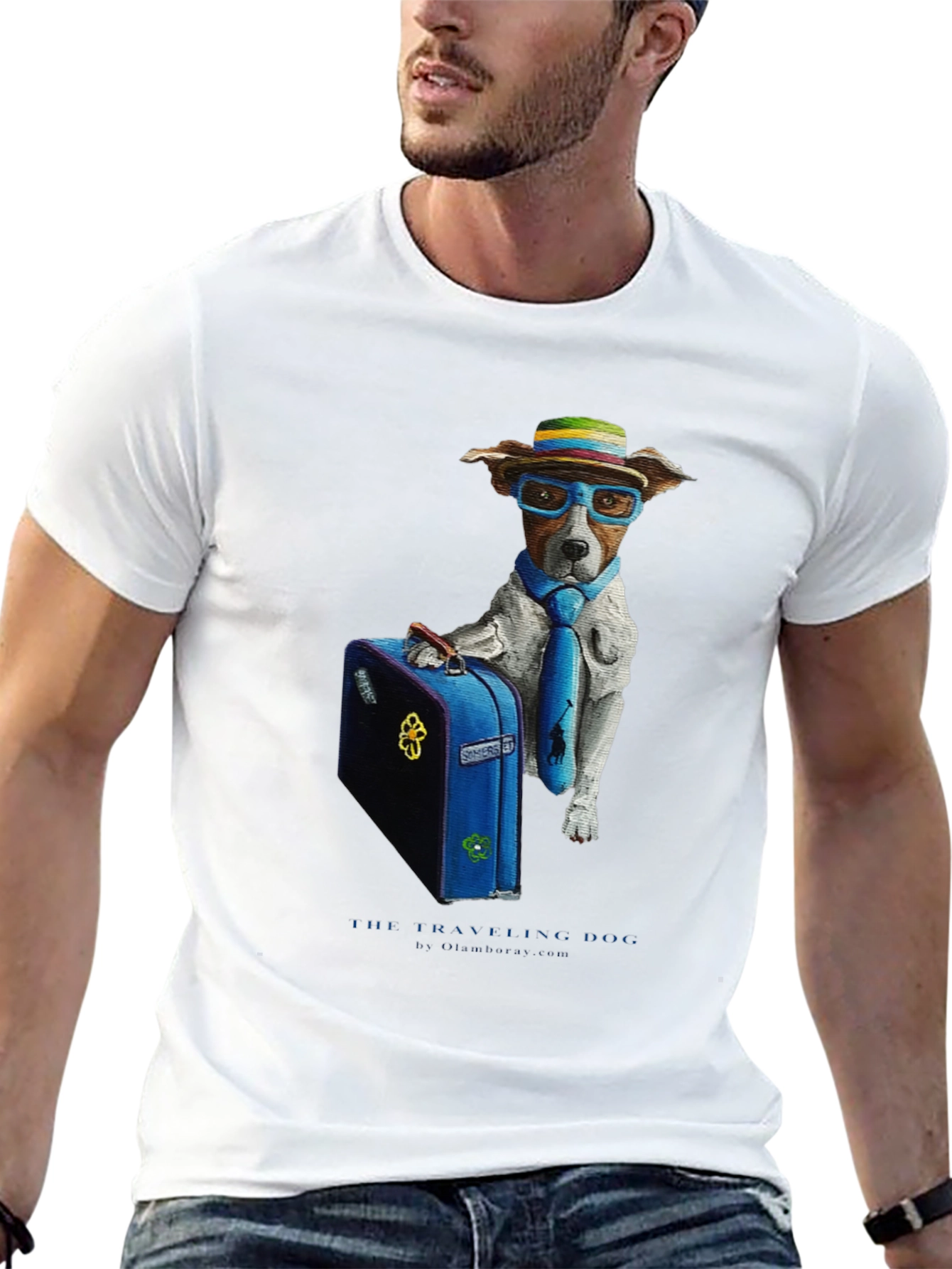 Black Traveling Dog Graphic T-Shirt view 13