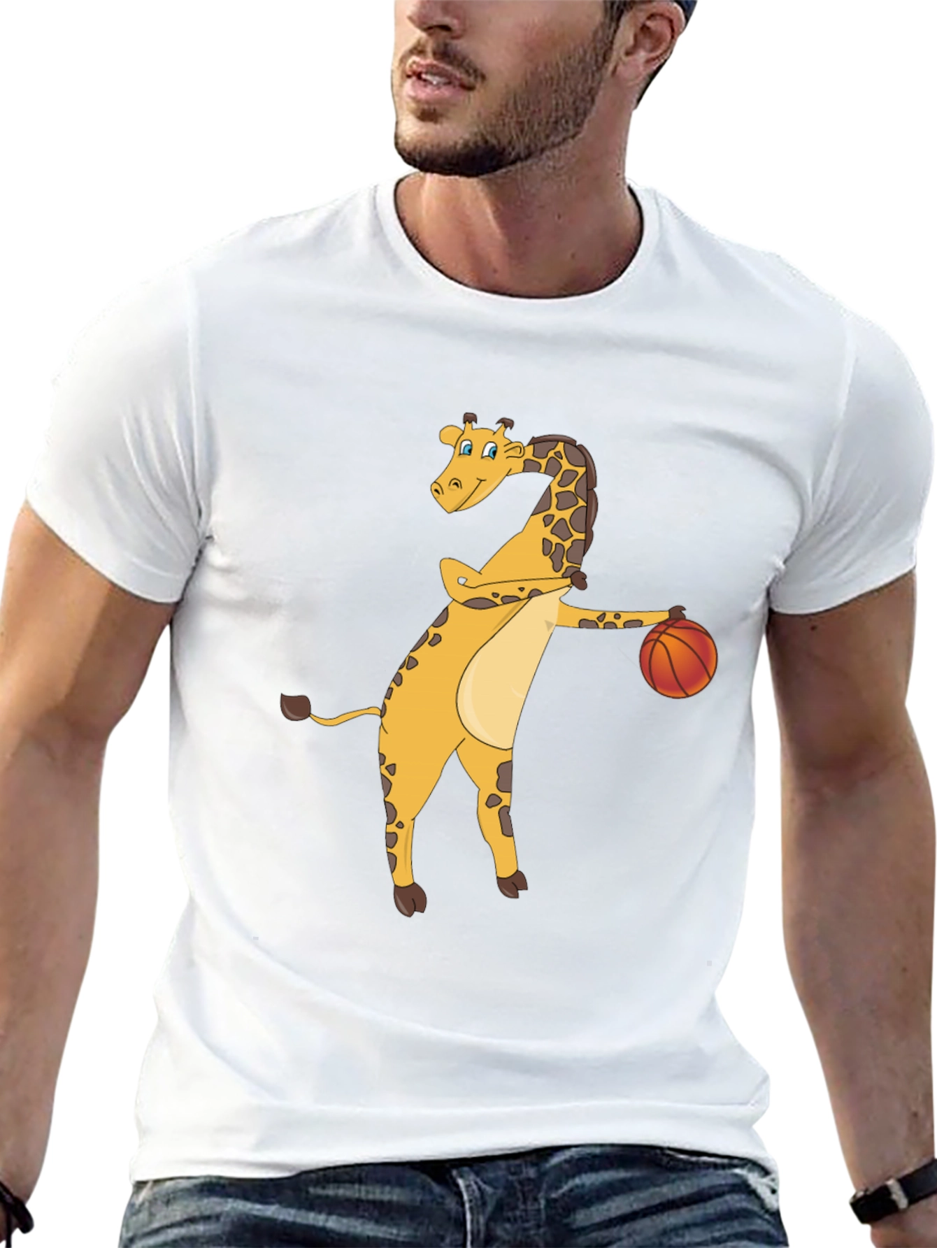 Black Giraffe Basketball Graphic Tee view 13