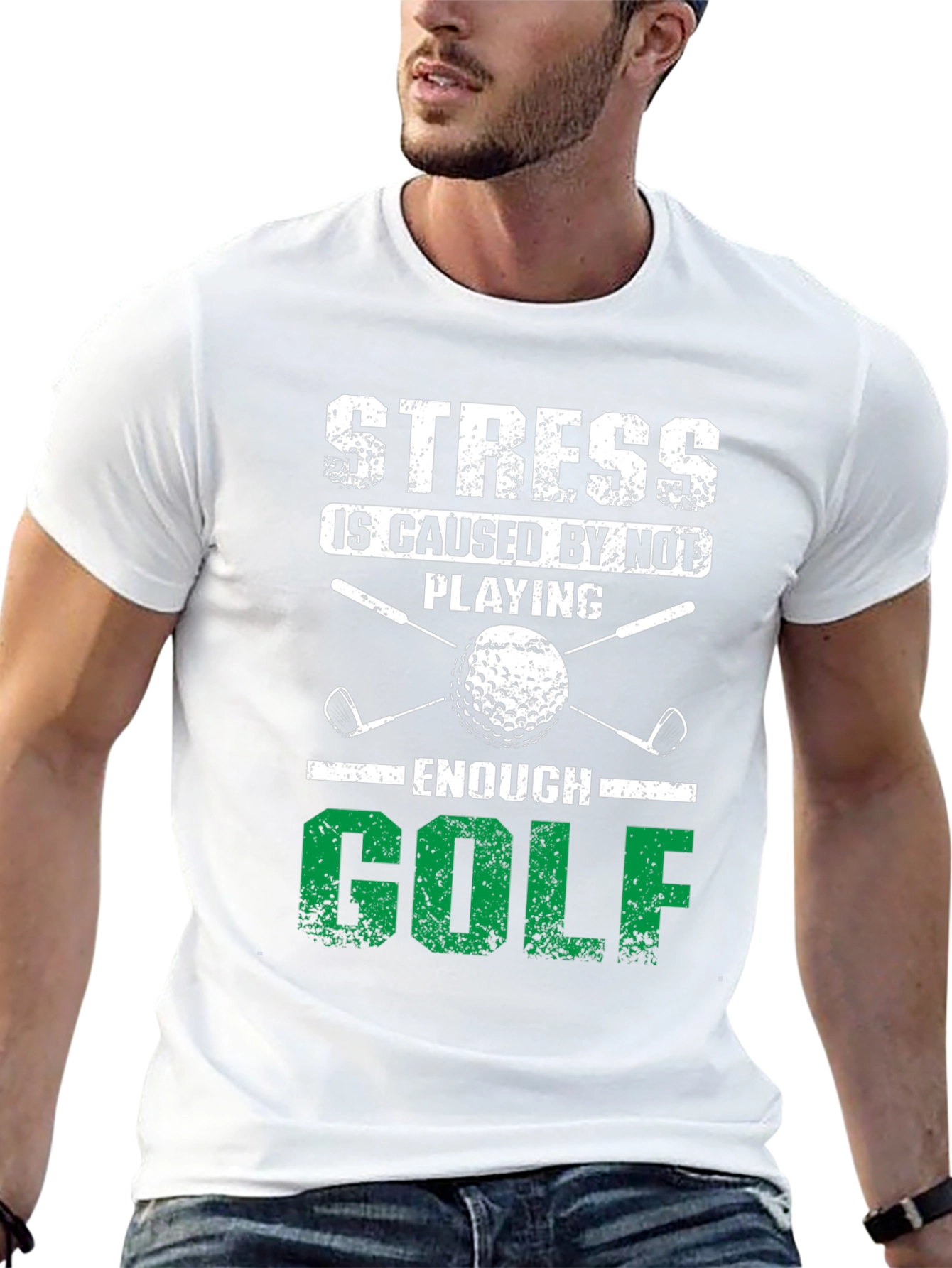 Black Stress Golf T-Shirt view 13