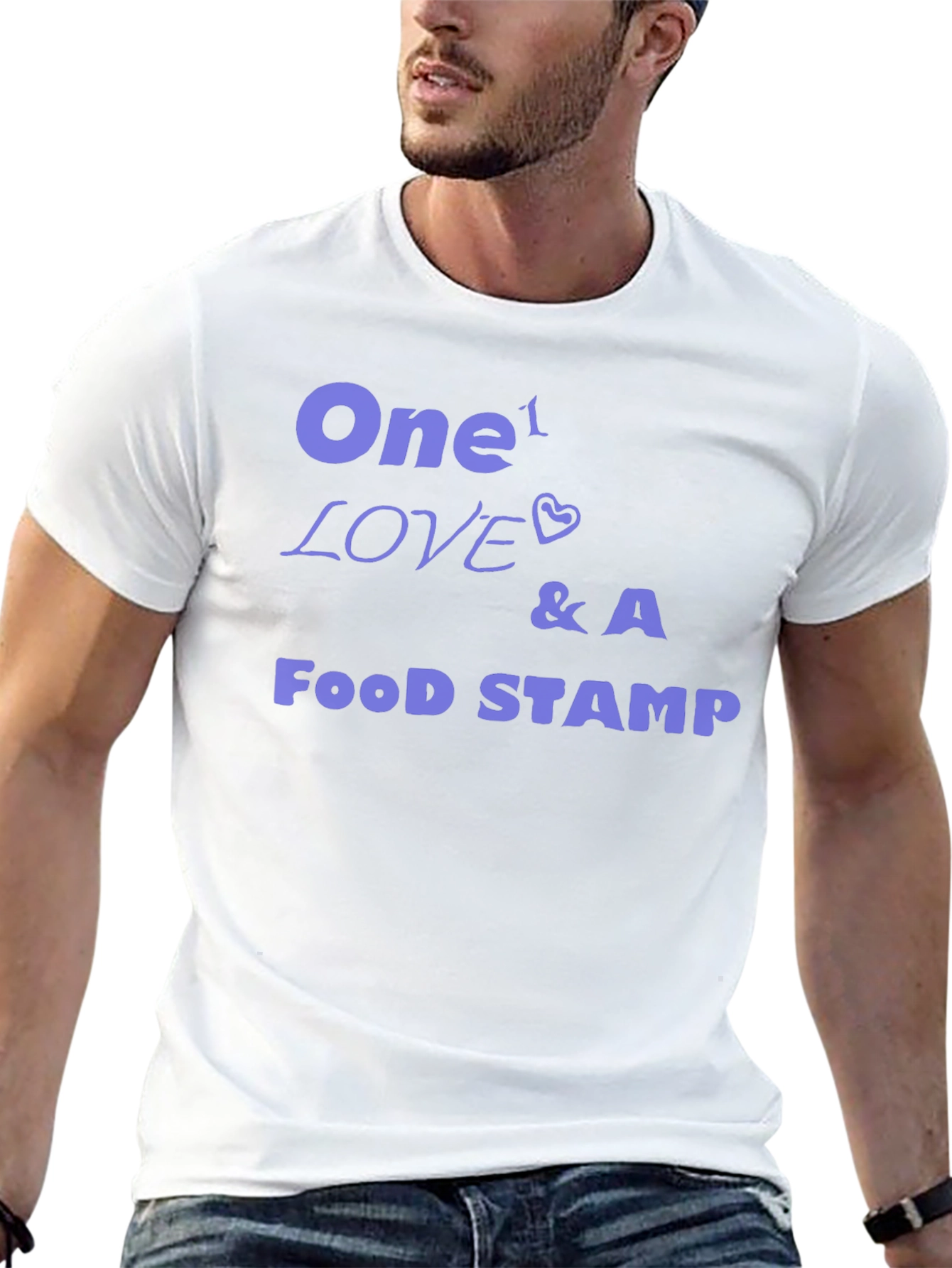 Black One Love & A Food Stamp Graphic Tee view 13