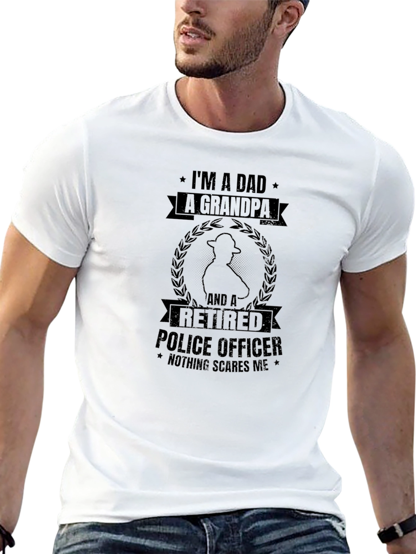 Dad Grandpa Retired Police Officer T-Shirt - 13