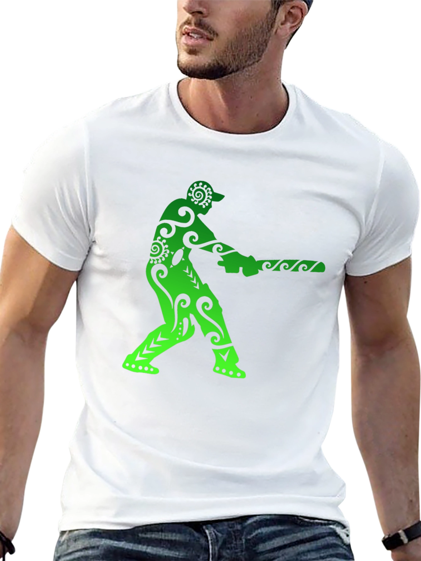 Black Cricket Player Graphic Tee view 13