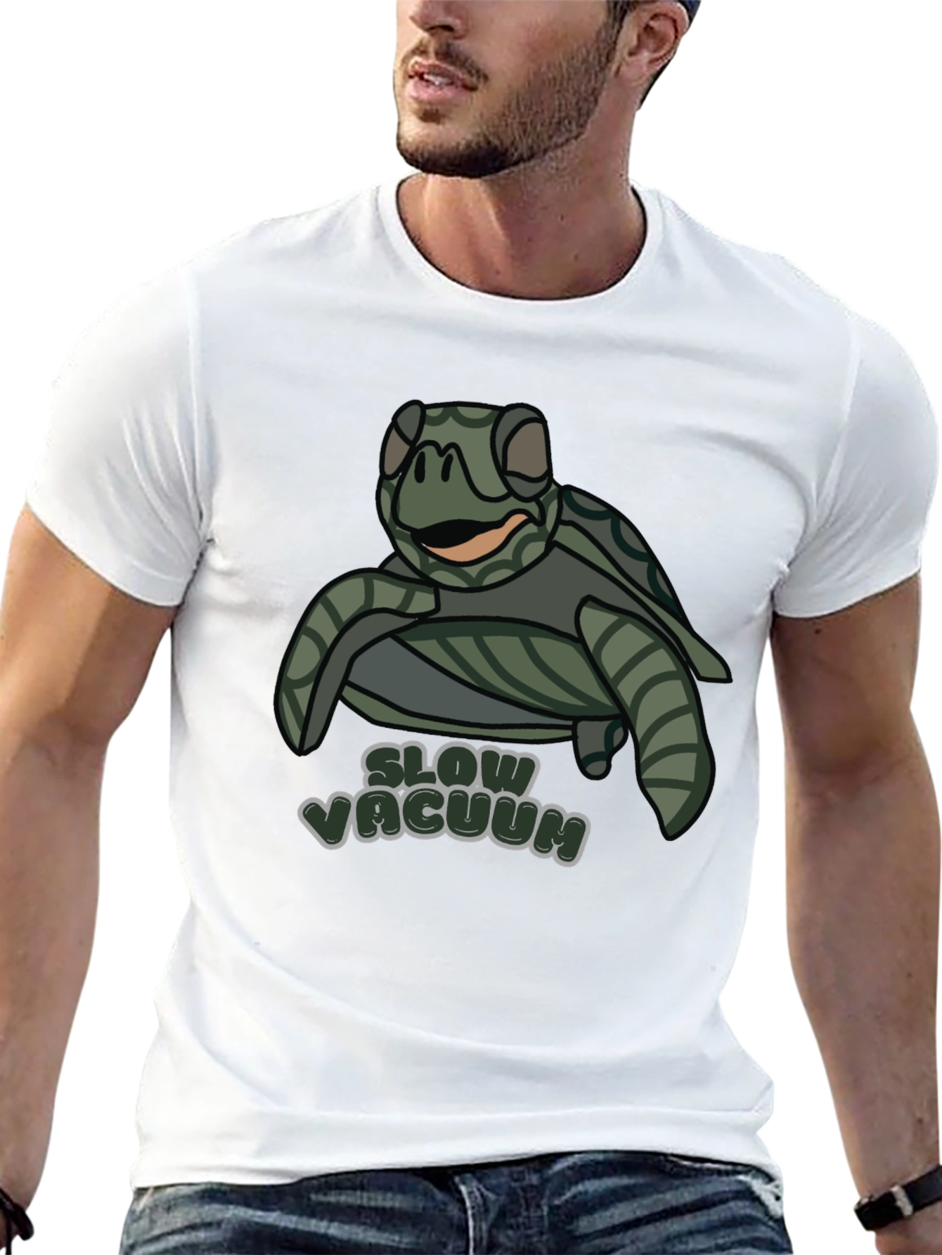 Black Slow Vacuum Turtle T-Shirt Funny Cute view 13