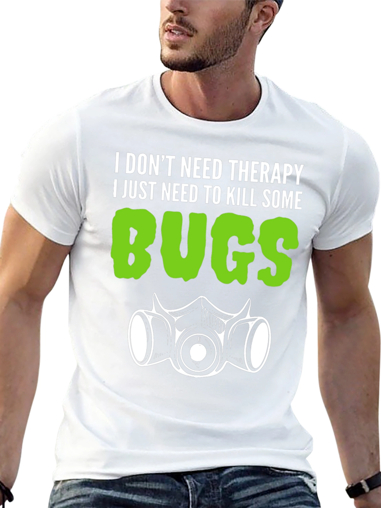 Black Funny Bug Killing T-Shirt view 13