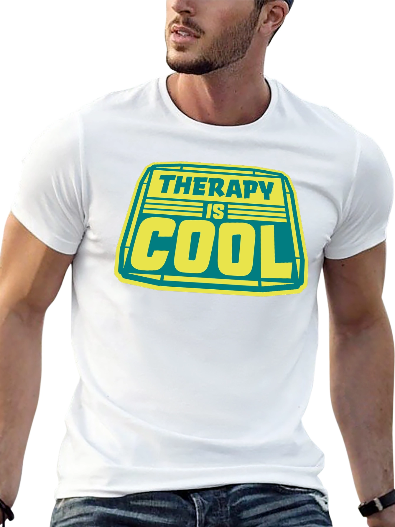 Black Therapy is Cool Graphic Tee - Black view 13
