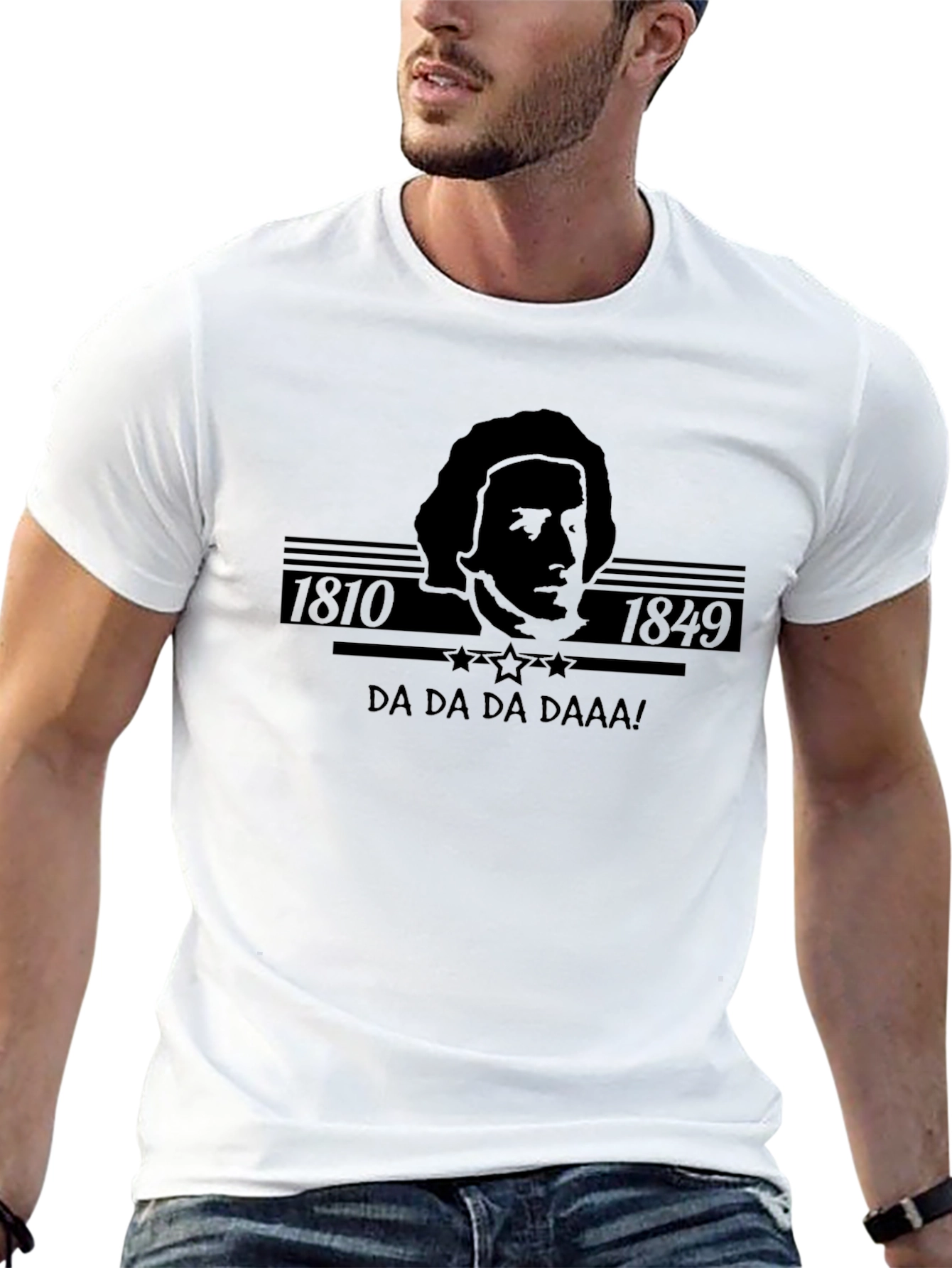 Black Ludwig van Beethoven T-Shirt - Da Da Da DAAA! view 13