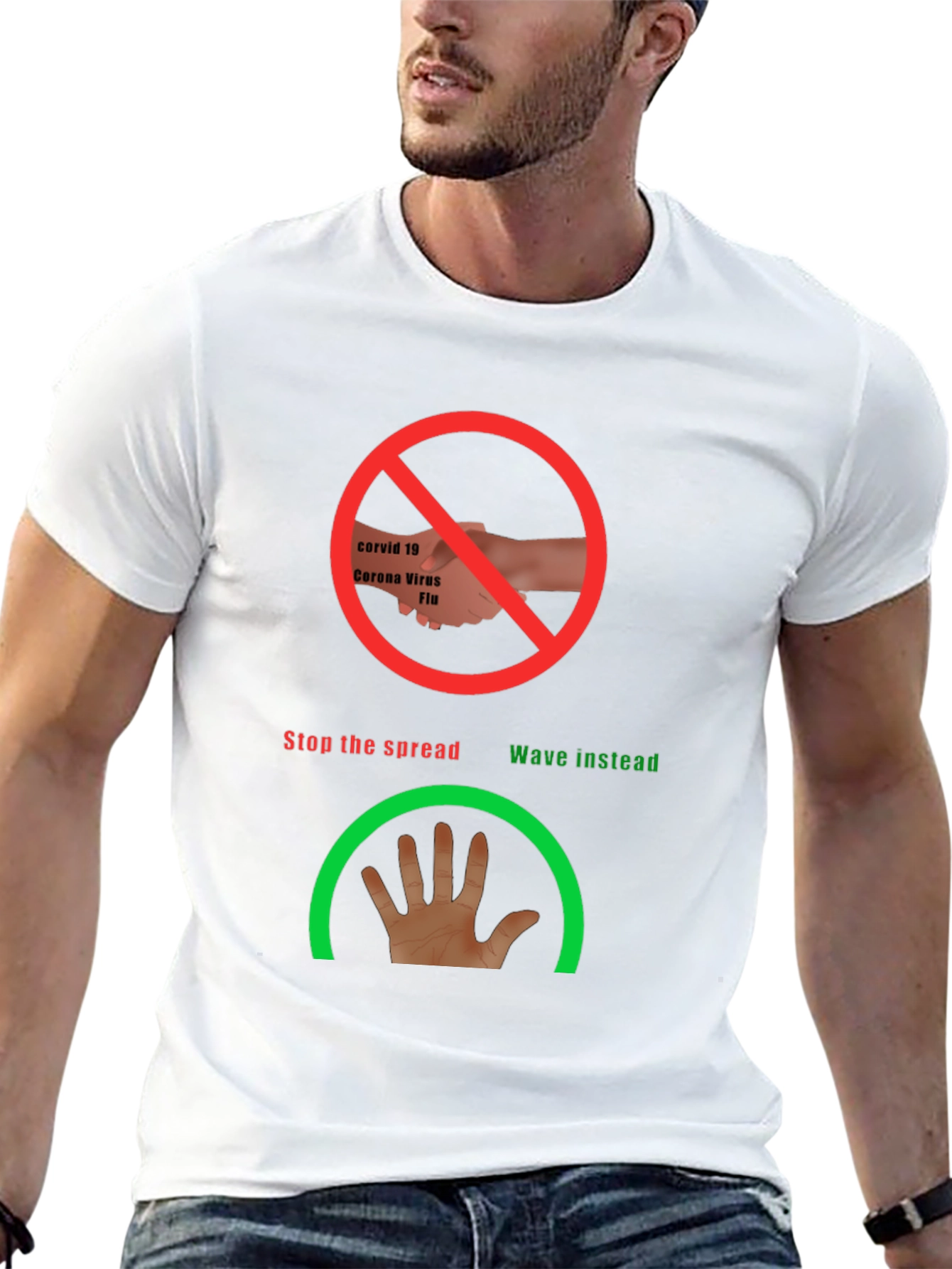 Black Stop the Spread Novelty Tee - Wave Instead! view 13