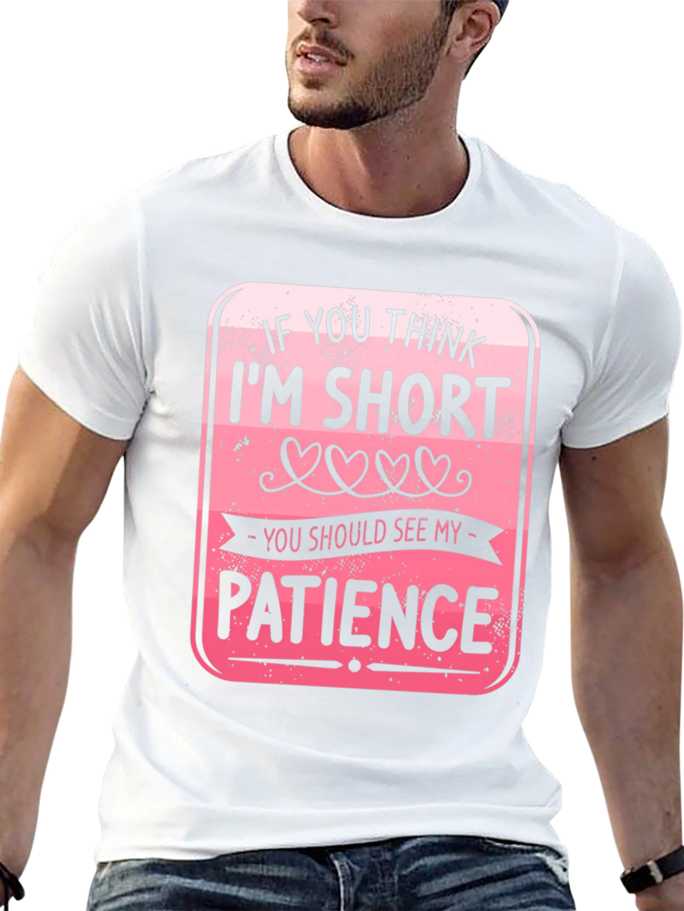 Black Funny Short Patience Graphic T-Shirt view 13