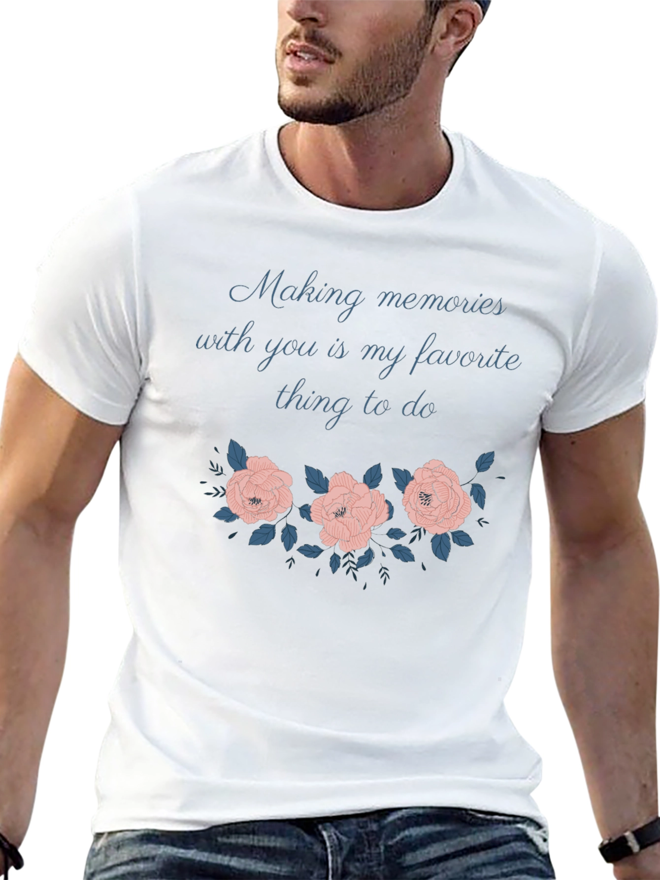 Black Making Memories Floral Graphic Tee - Unisex view 13