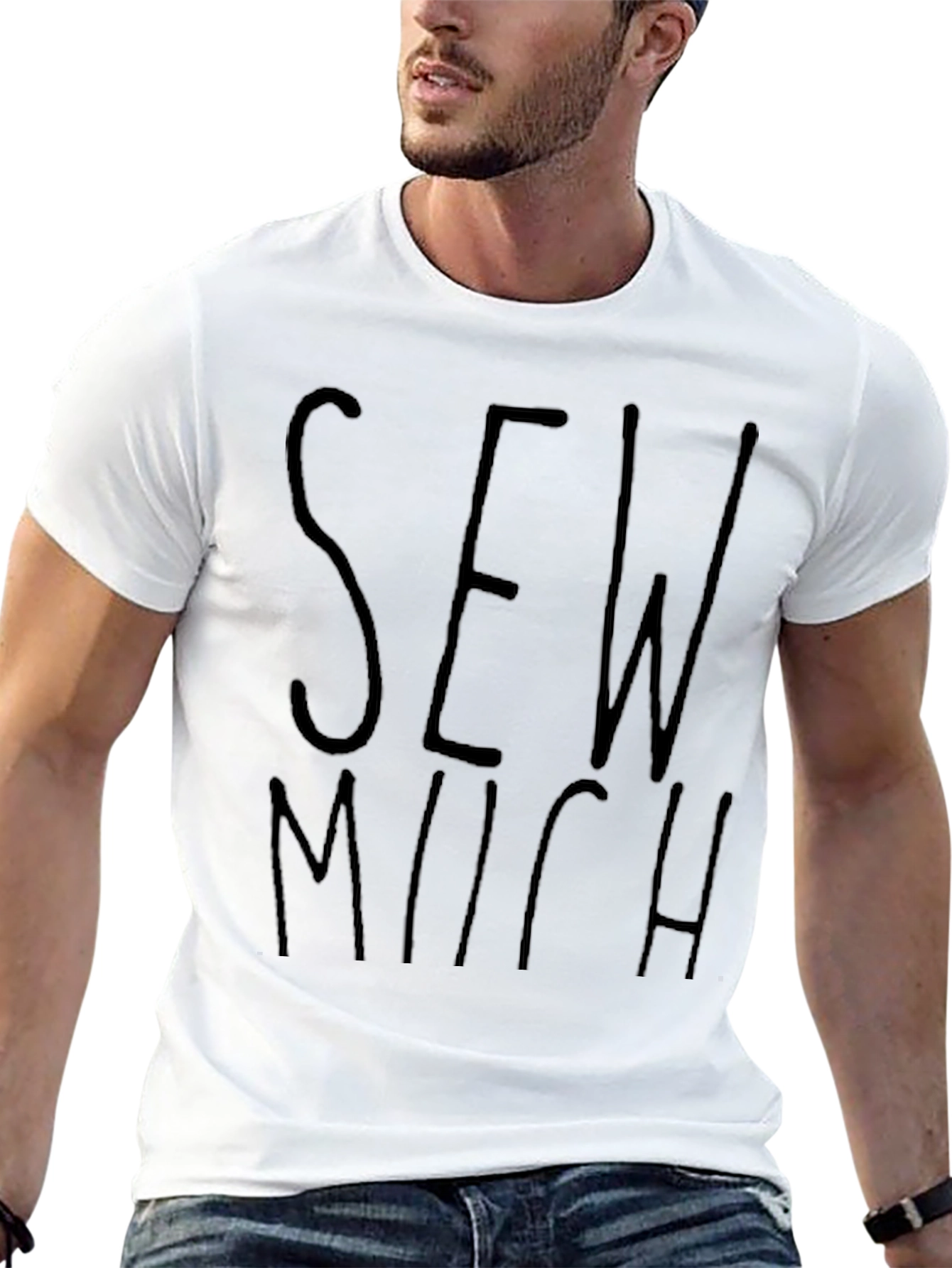 Black Sew Much Pun T-Shirt view 13