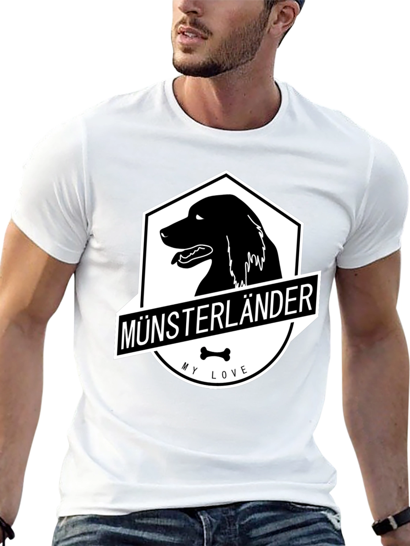 Black Münsterländer Dog T-Shirt - My Love Black Tee view 13