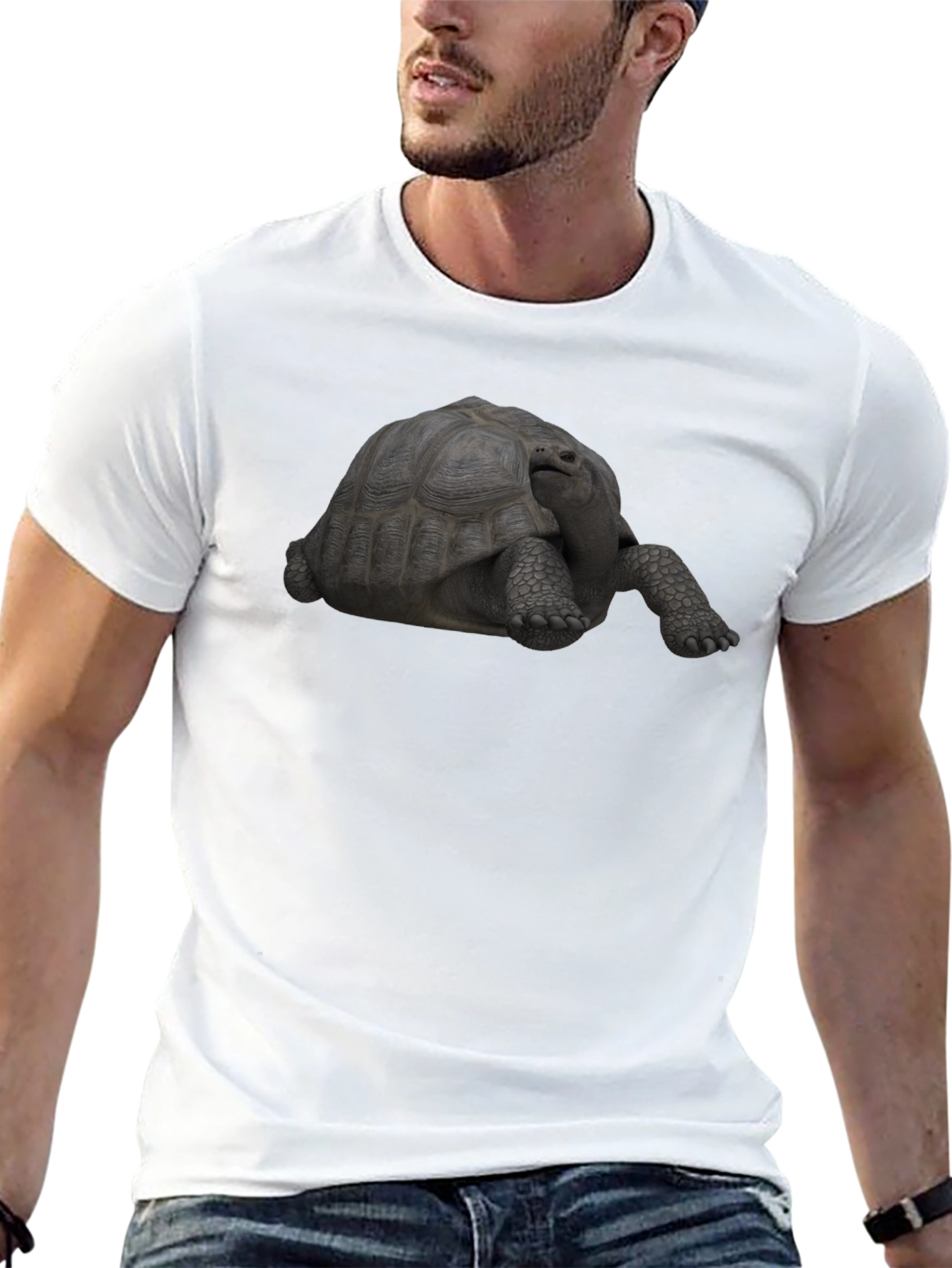 Black Tortoise Graphic Tee - Black Casual T-Shirt view 13