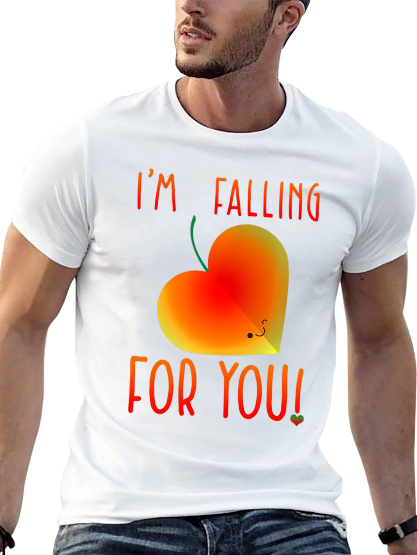 Black Falling For You Heart Graphic Tee view 13