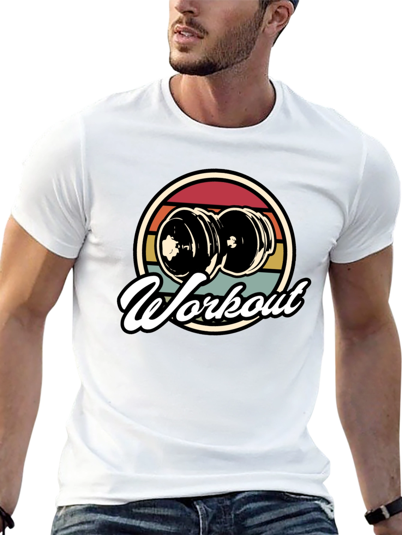 Black Vintage Workout T-Shirt - Retro Gym Style view 13