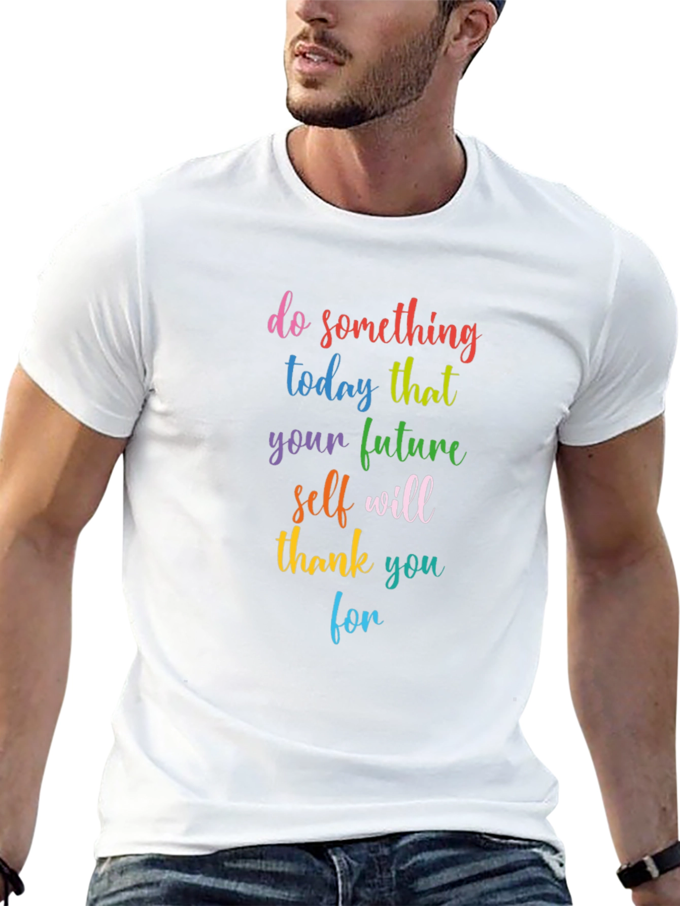 Black Inspirational Quote Graphic Tee - Do Something Today view 13