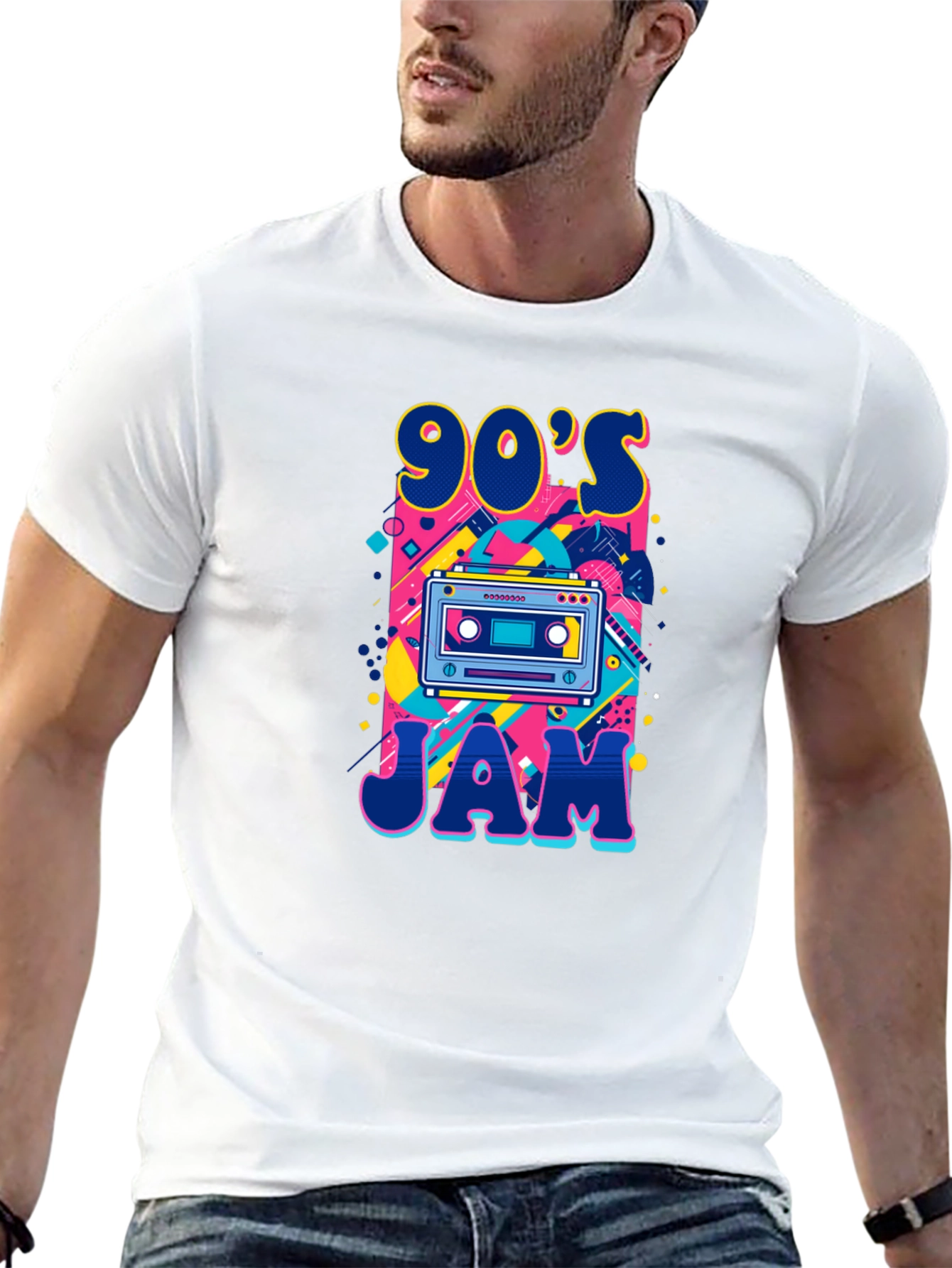 90's Jam Cassette Tape Retro Graphic T-Shirt - 13