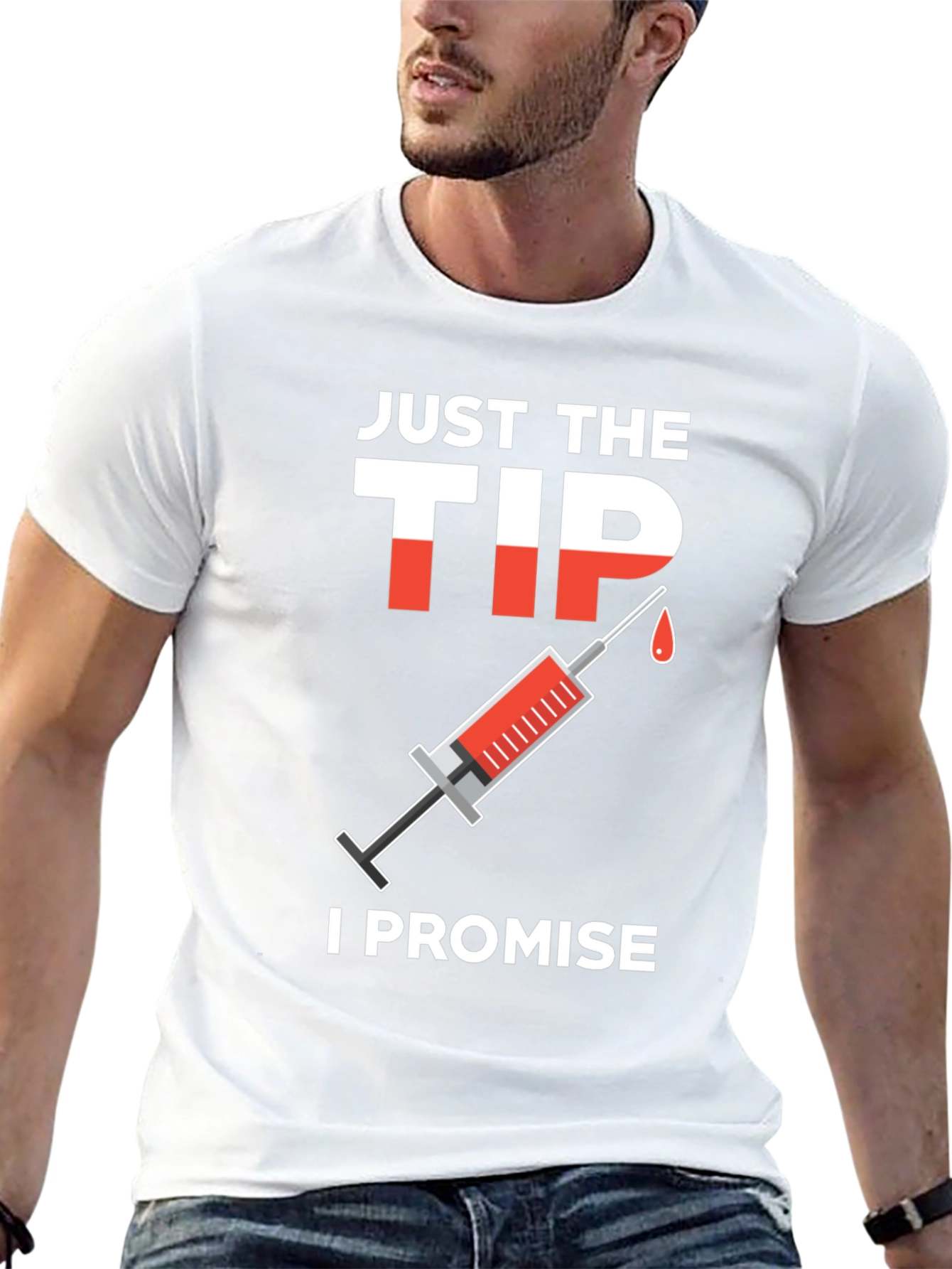 Black Just The Tip I Promise T-Shirt view 13