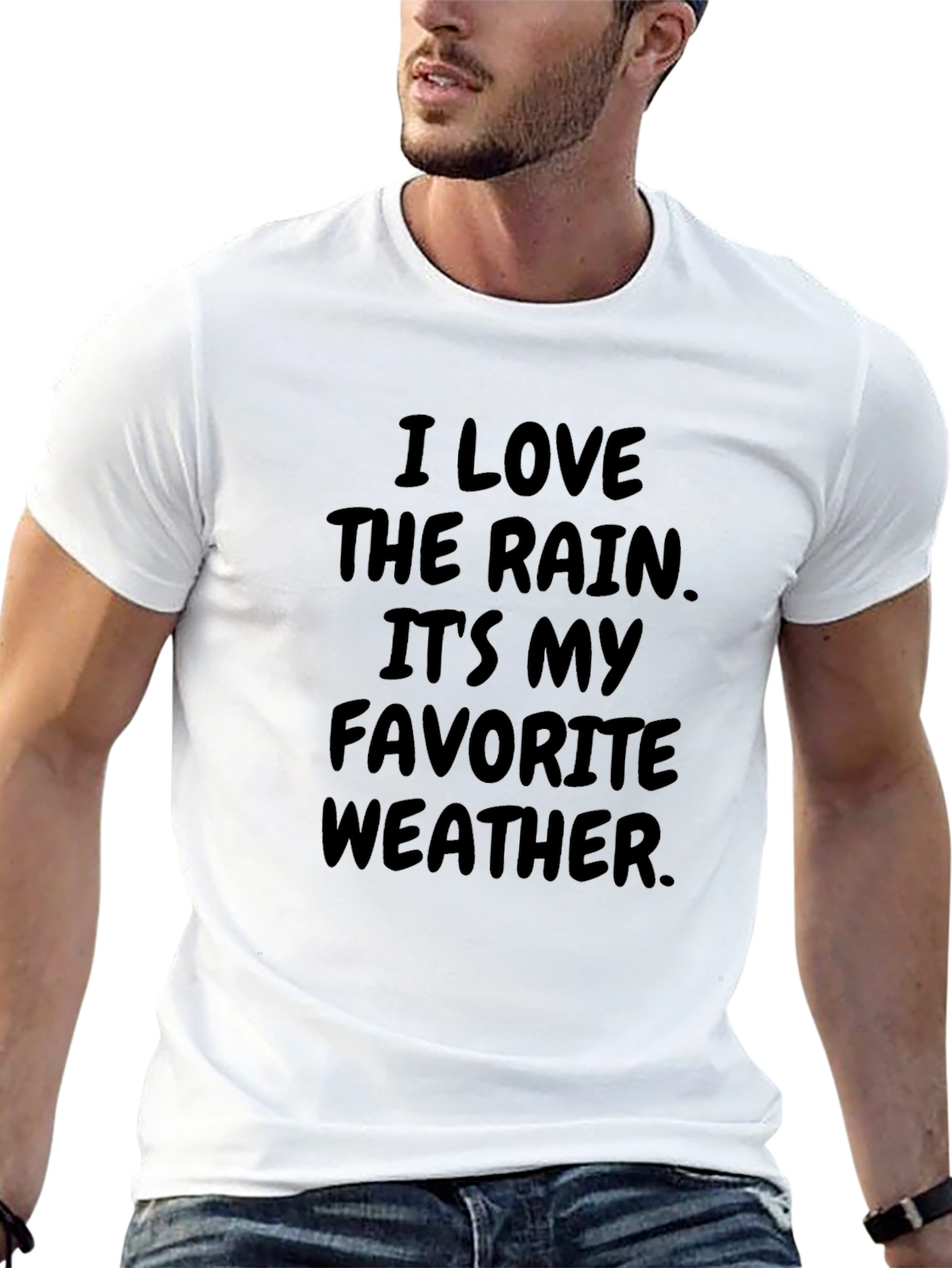 Black I Love The Rain Graphic Tee view 13