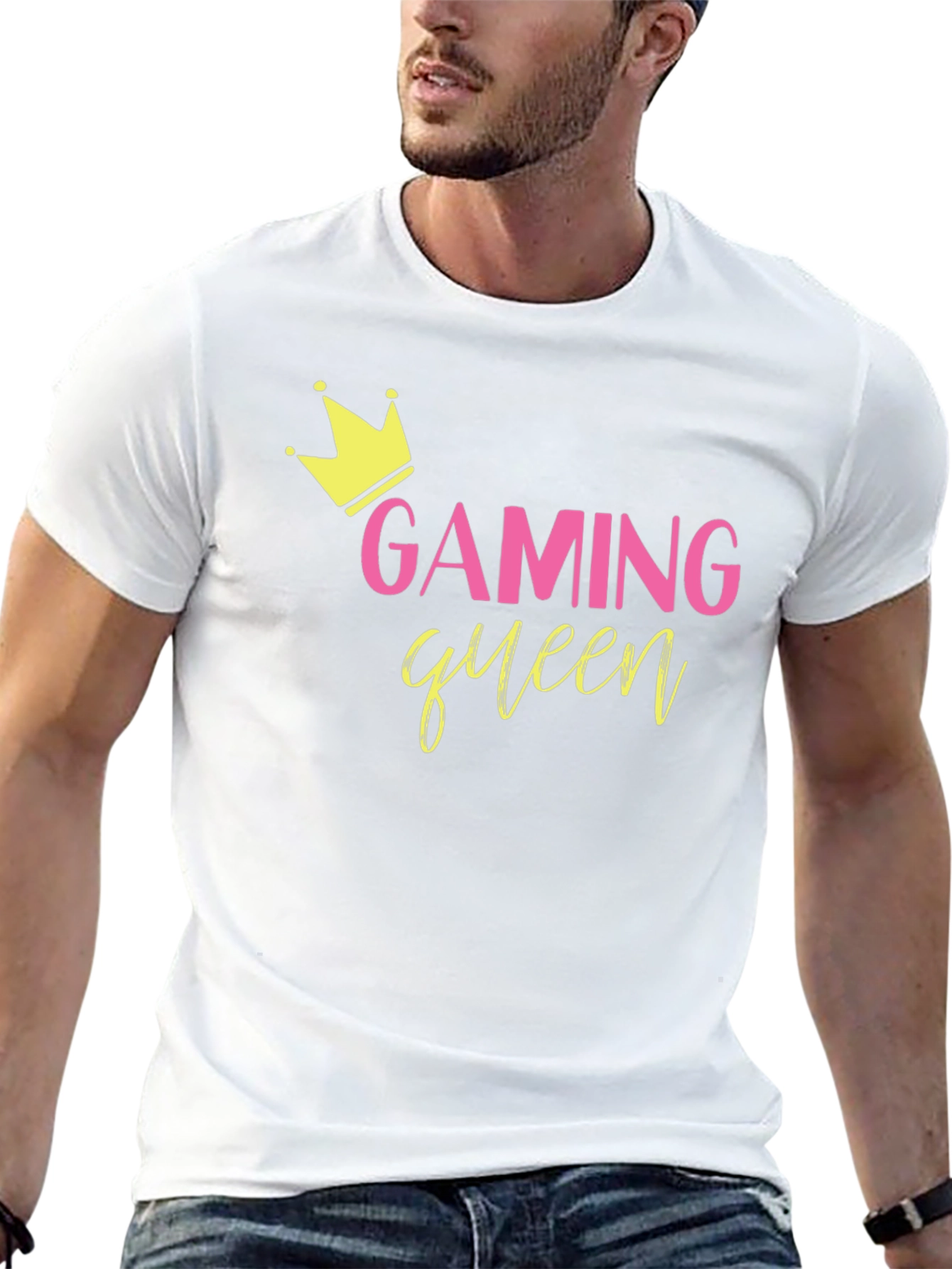 Black Gaming Queen Black T-Shirt view 13