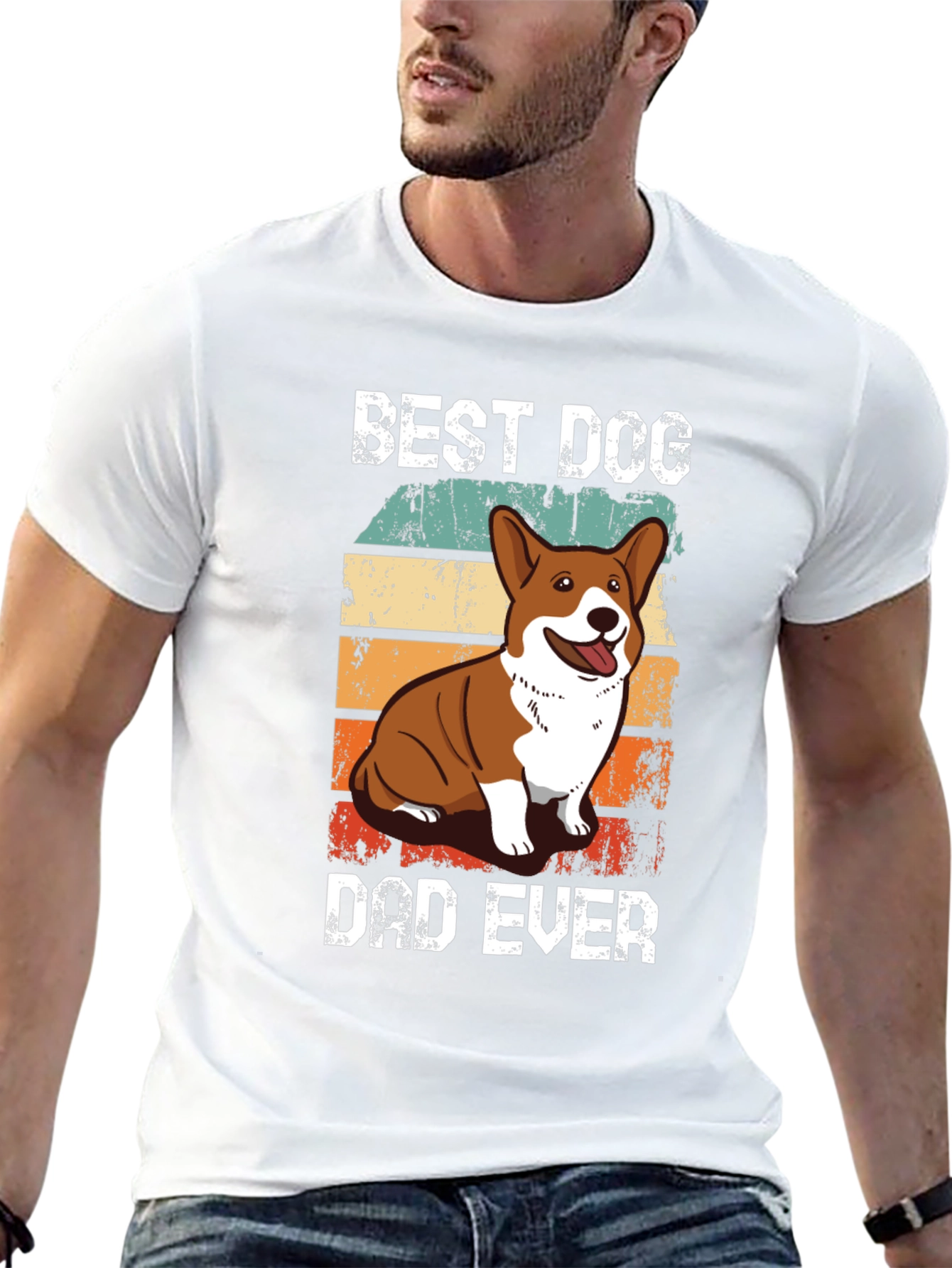 Black Best Dog Dad Ever T-Shirt view 13