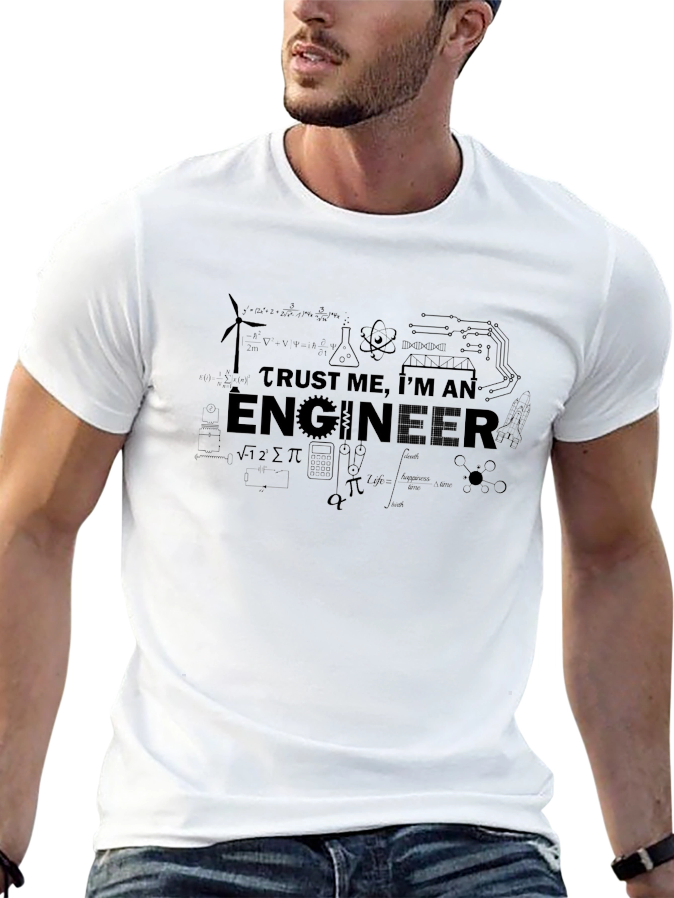 Black Engineer T-Shirt - Trust Me, I'm An Engineer - Science Apparel view 13