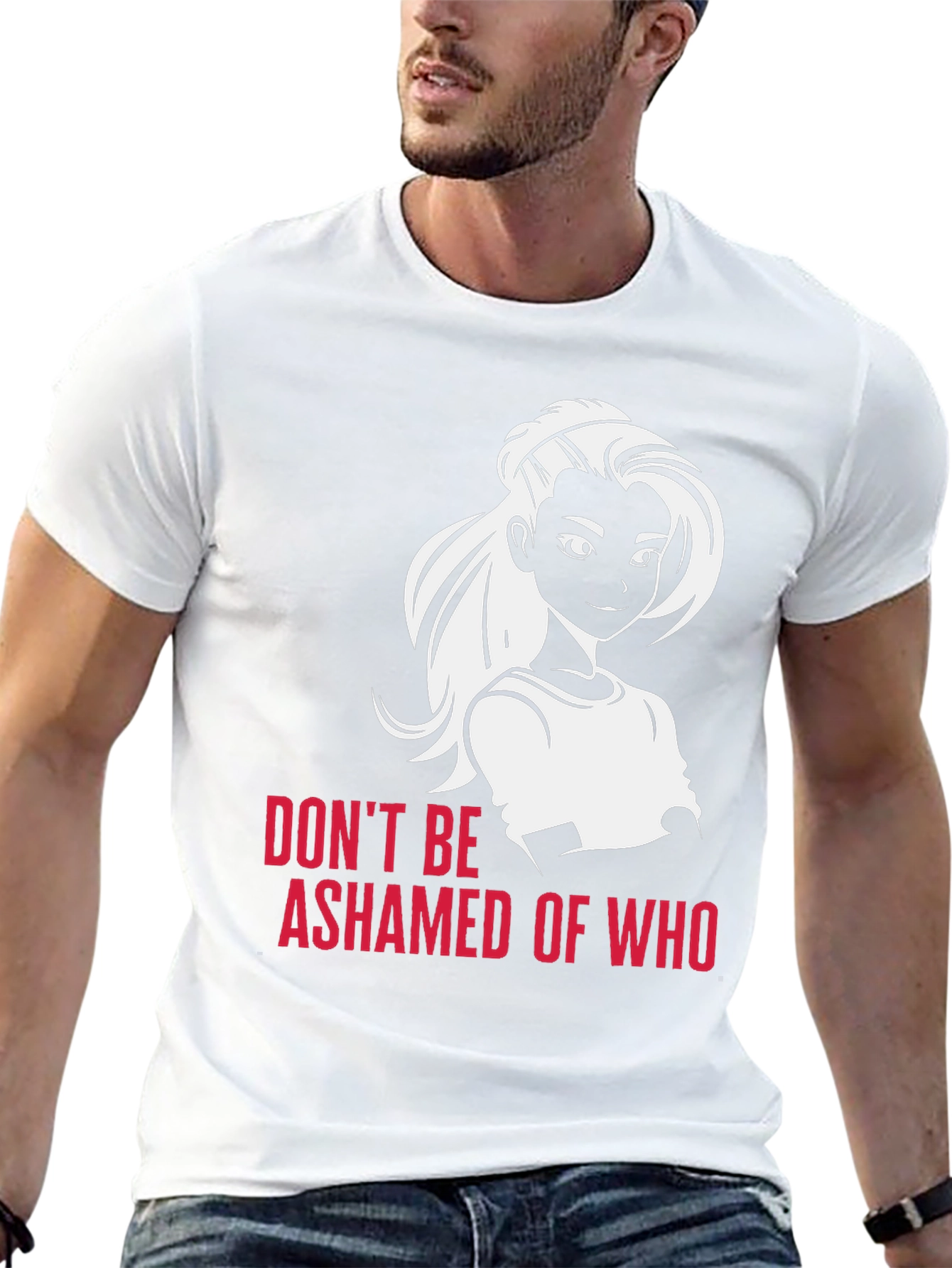 Black Empowering Graphic Tee: Don't Be Ashamed T-Shirt view 13