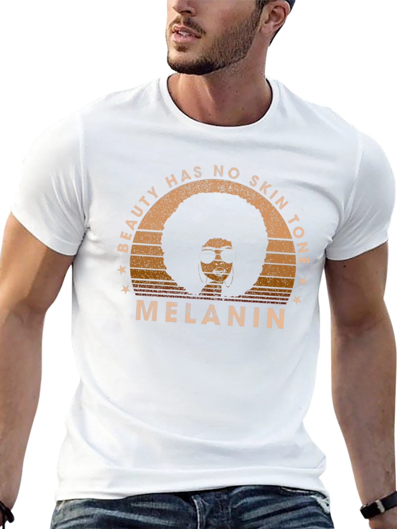 Black Beauty Has No Skin Tone Melanin Graphic Tee view 13