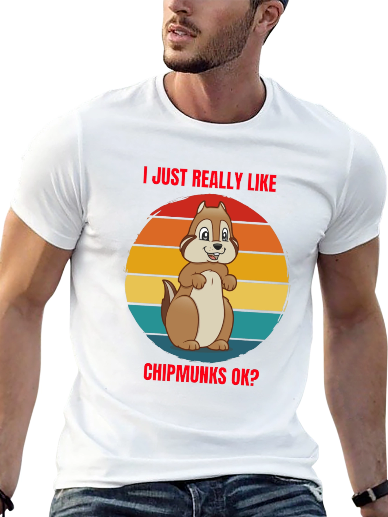 Black I Just Really Like Chipmunks OK? T-Shirt view 13