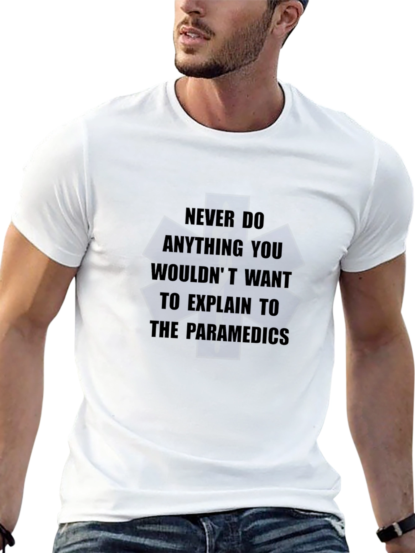 Black Paramedic Quote Black T-Shirt view 13