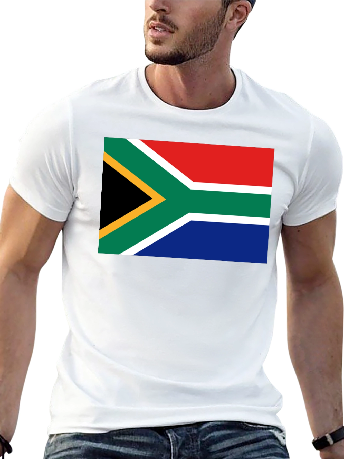 Black South Africa Flag Graphic Tee - Black view 13