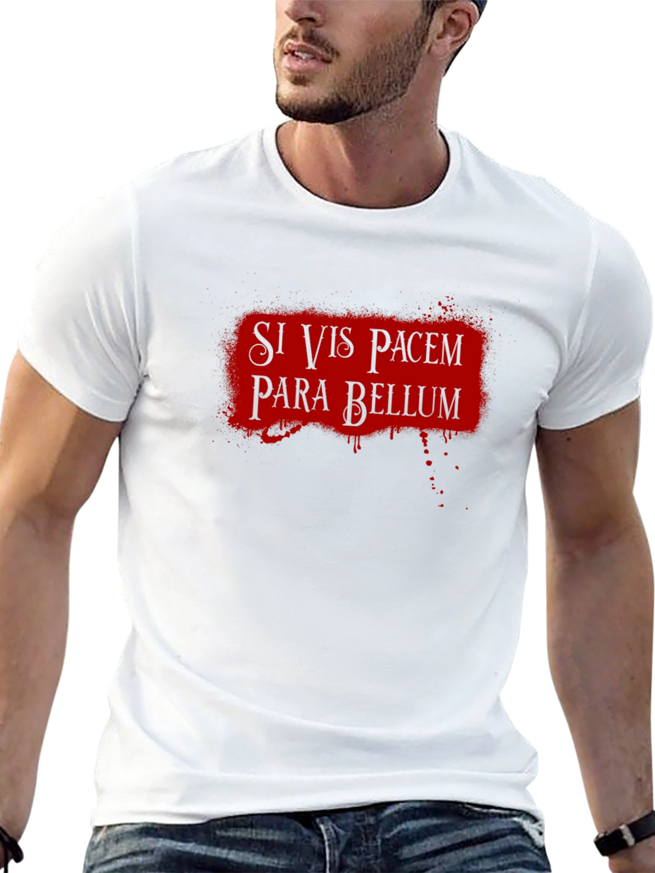 Black Si Vis Pacem Para Bellum T-Shirt - Latin Phrase view 13