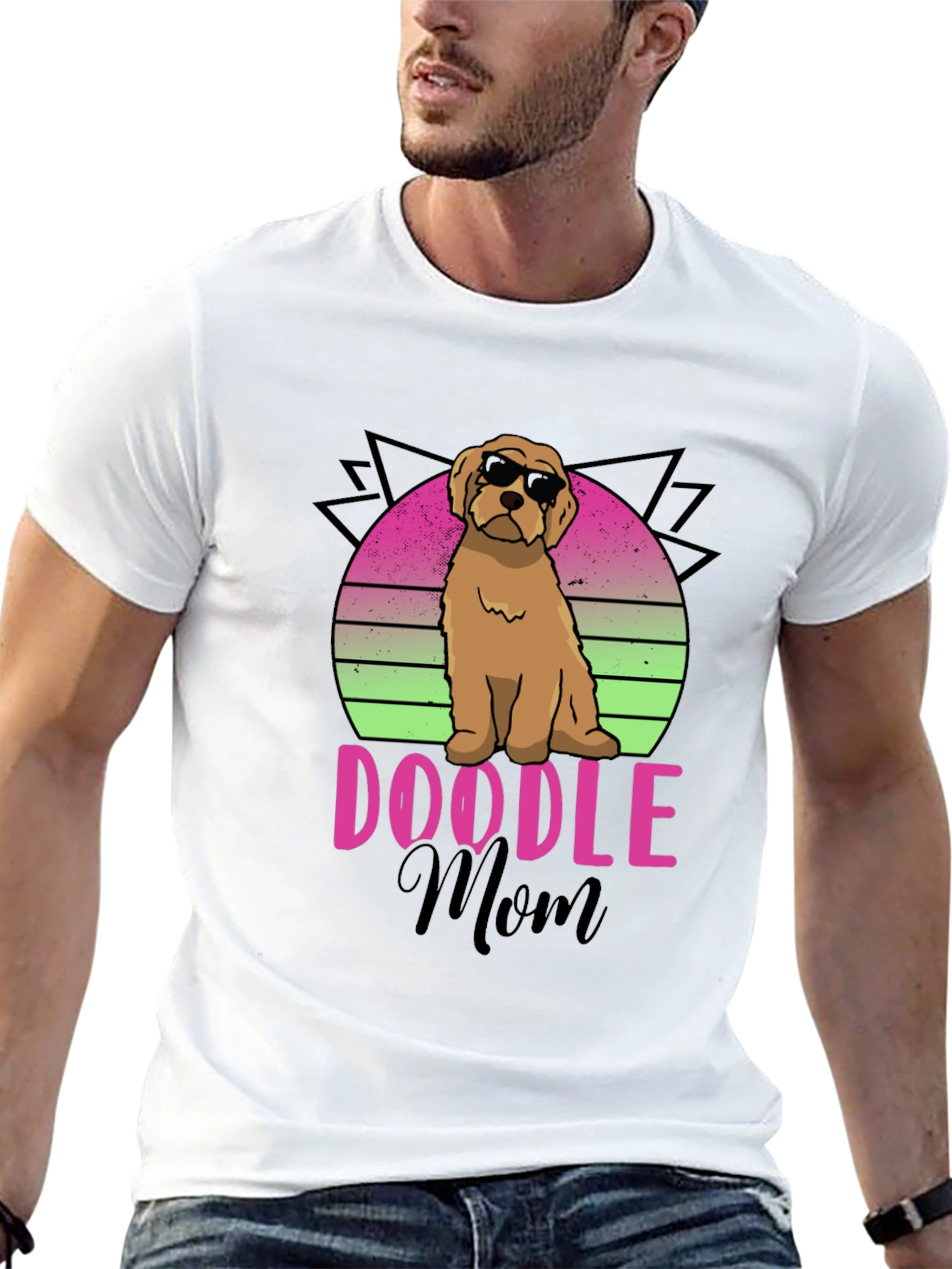 Black Doodle Mom Black T-Shirt - Dog Lover Gift view 13
