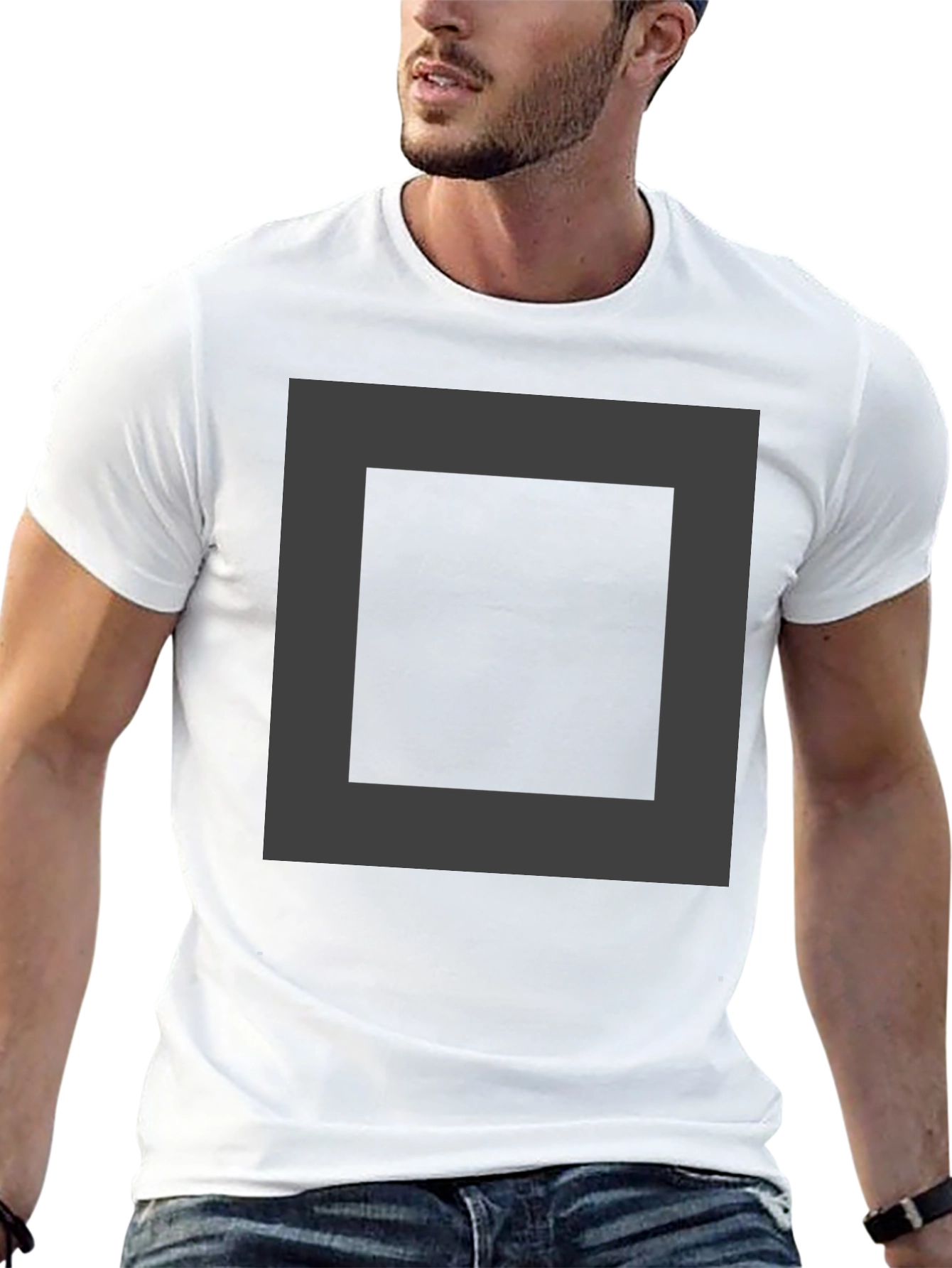 Black Men's Black Crew Neck Short Sleeve T-Shirt view 13