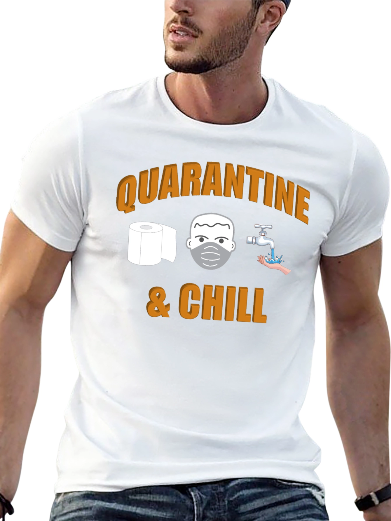 Black Quarantine & Chill Graphic T-Shirt view 13