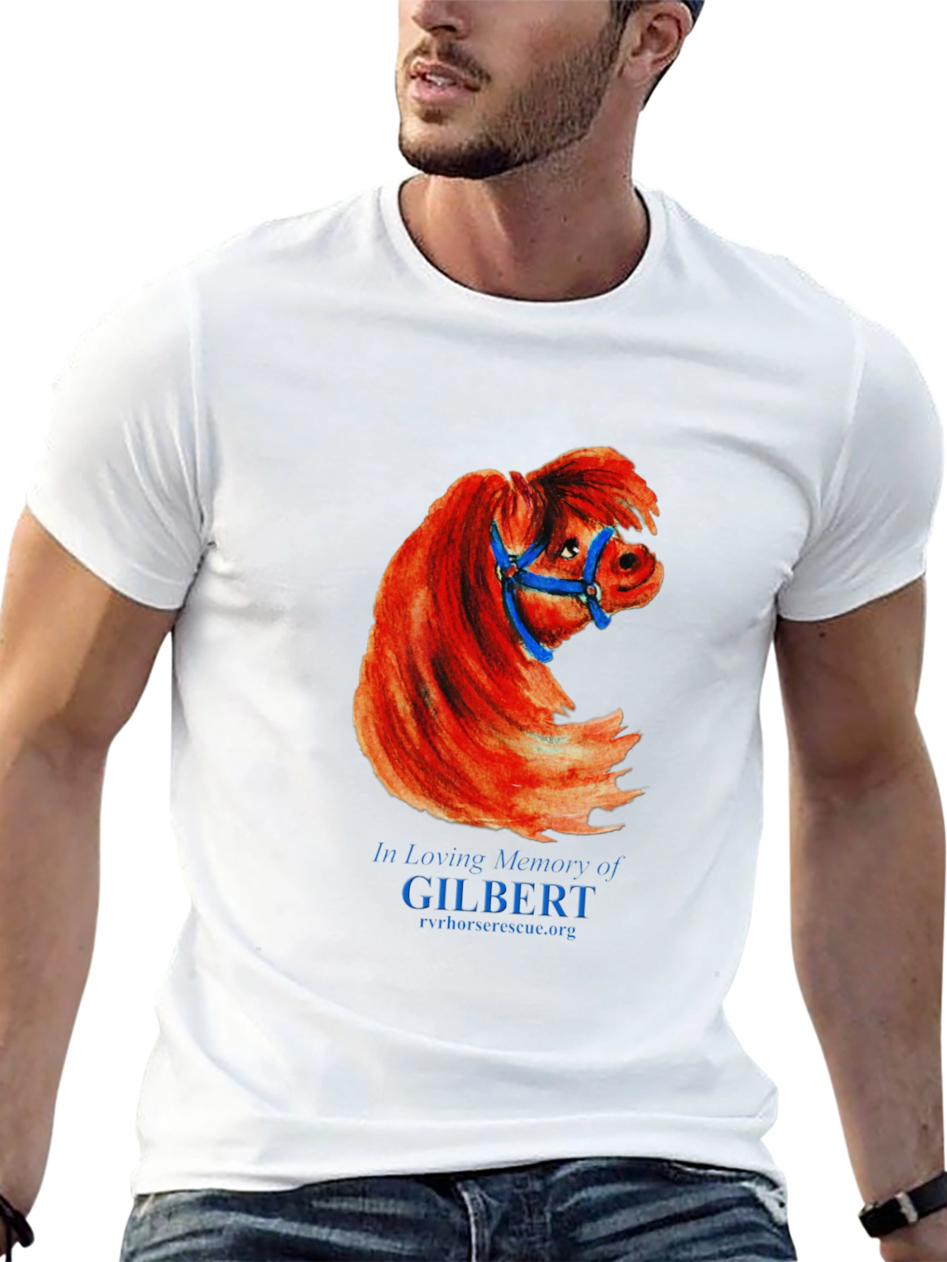 Black Gilbert Horse Memorial T-Shirt view 13